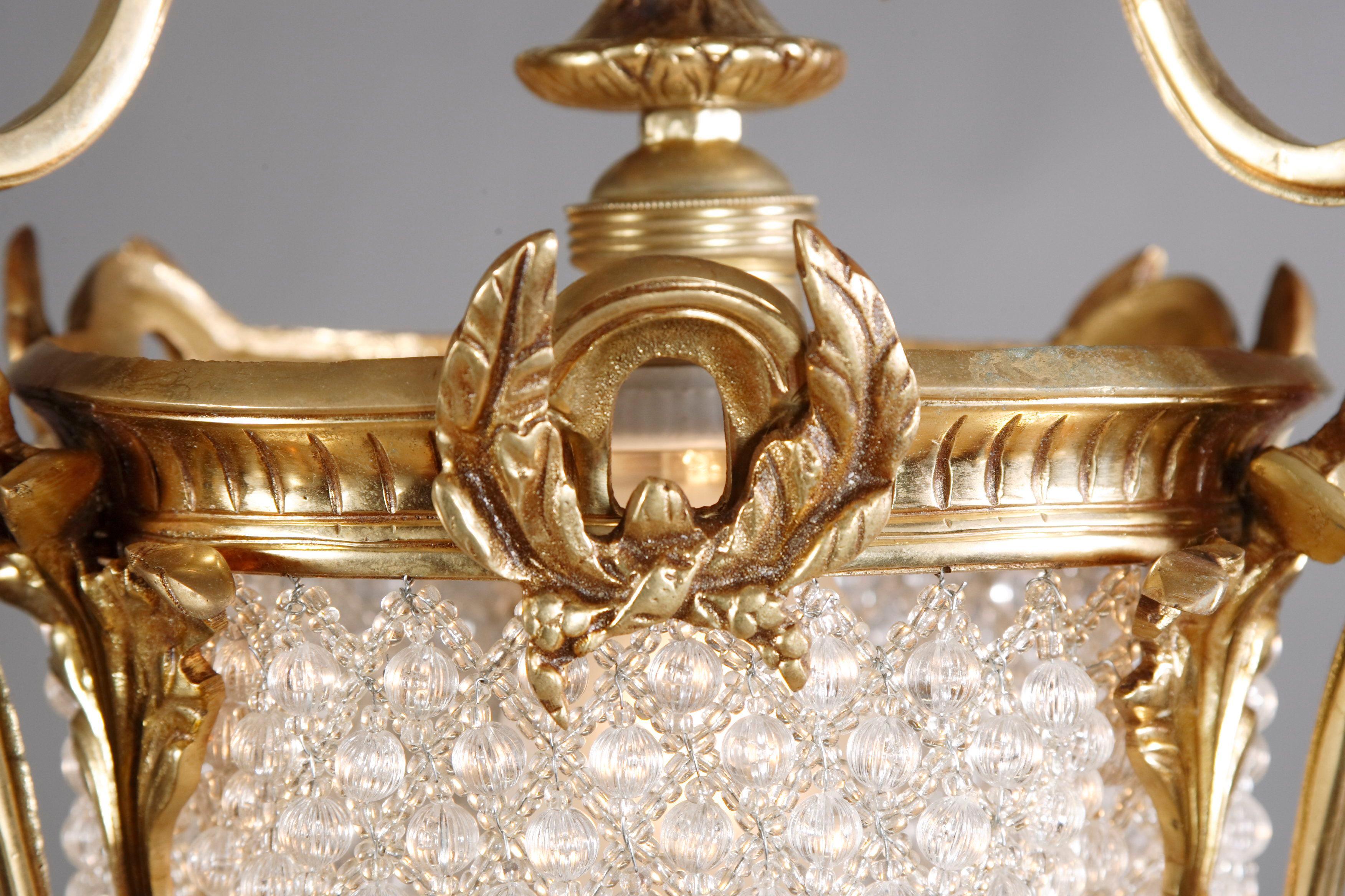 Candélabre / lustre de plafond de style Louis XVI du XXe siècle en vente 2