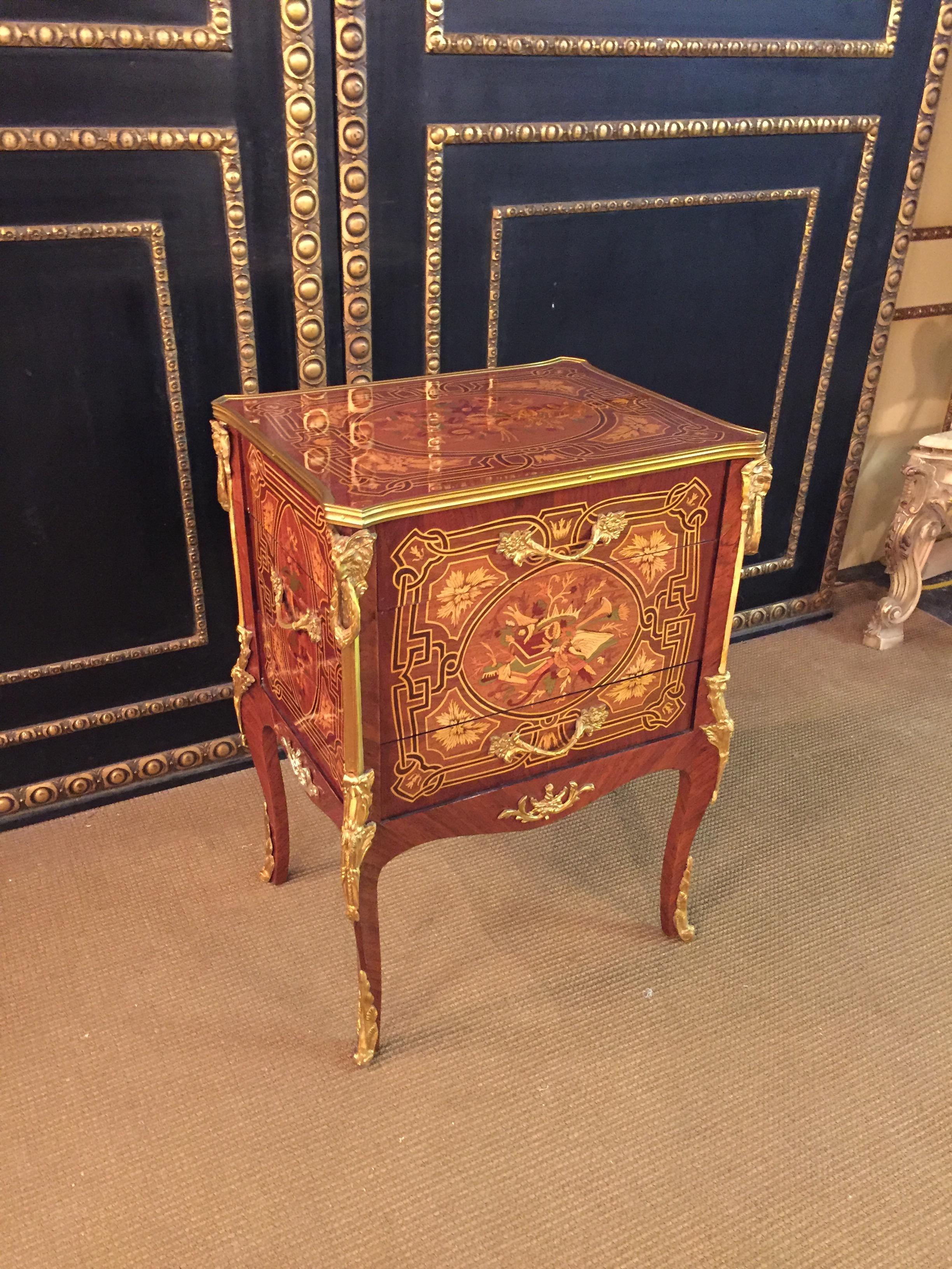 Bronzed 20th Century Louis XVI Style Commode or Chest of Drawers