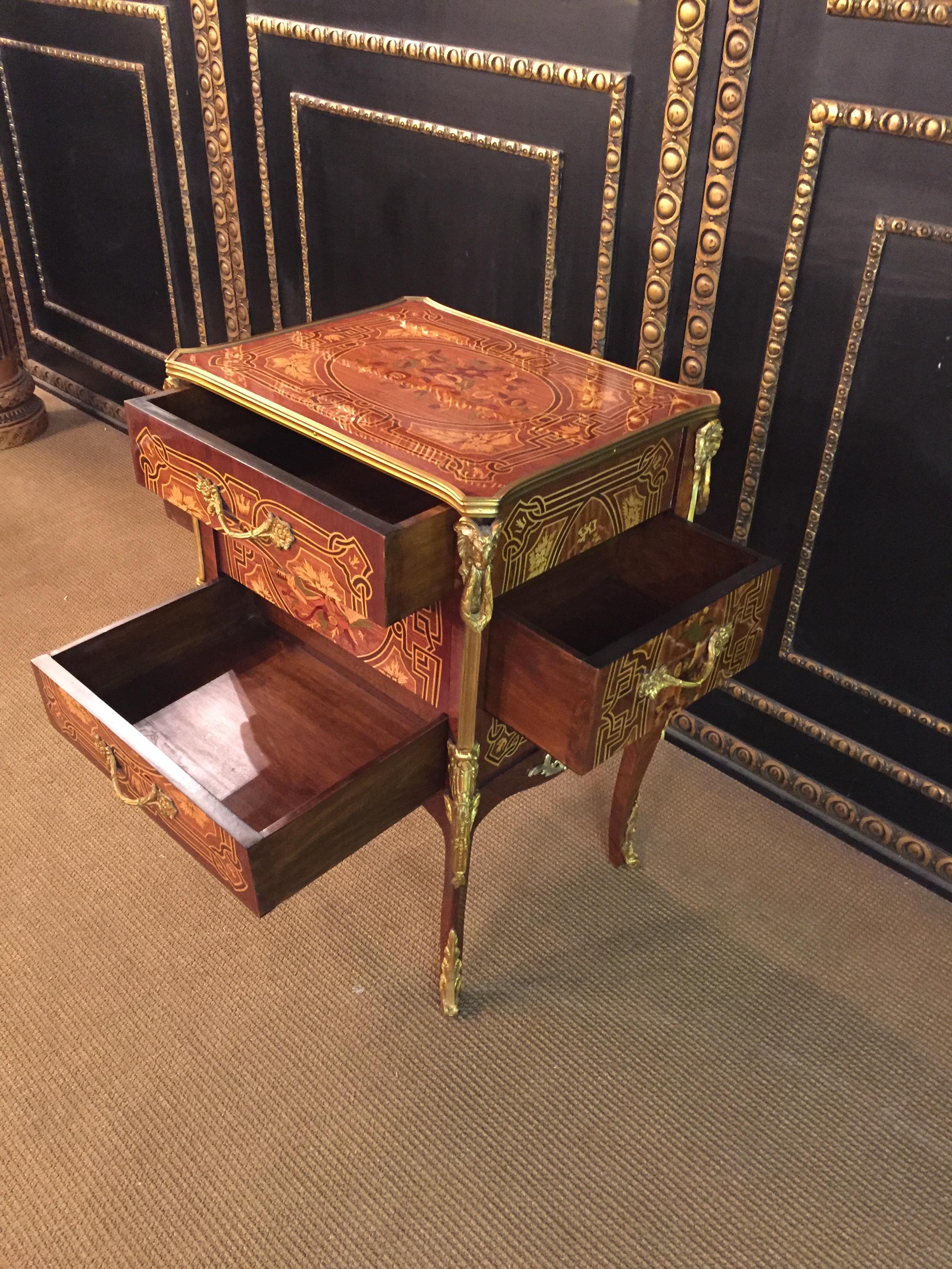 Rosewood 20th Century Louis XVI Style Commode or Chest of Drawers