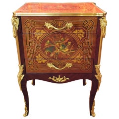 20th Century antique Louis XVI Style Commode or Chest of Drawers mahogany veneer