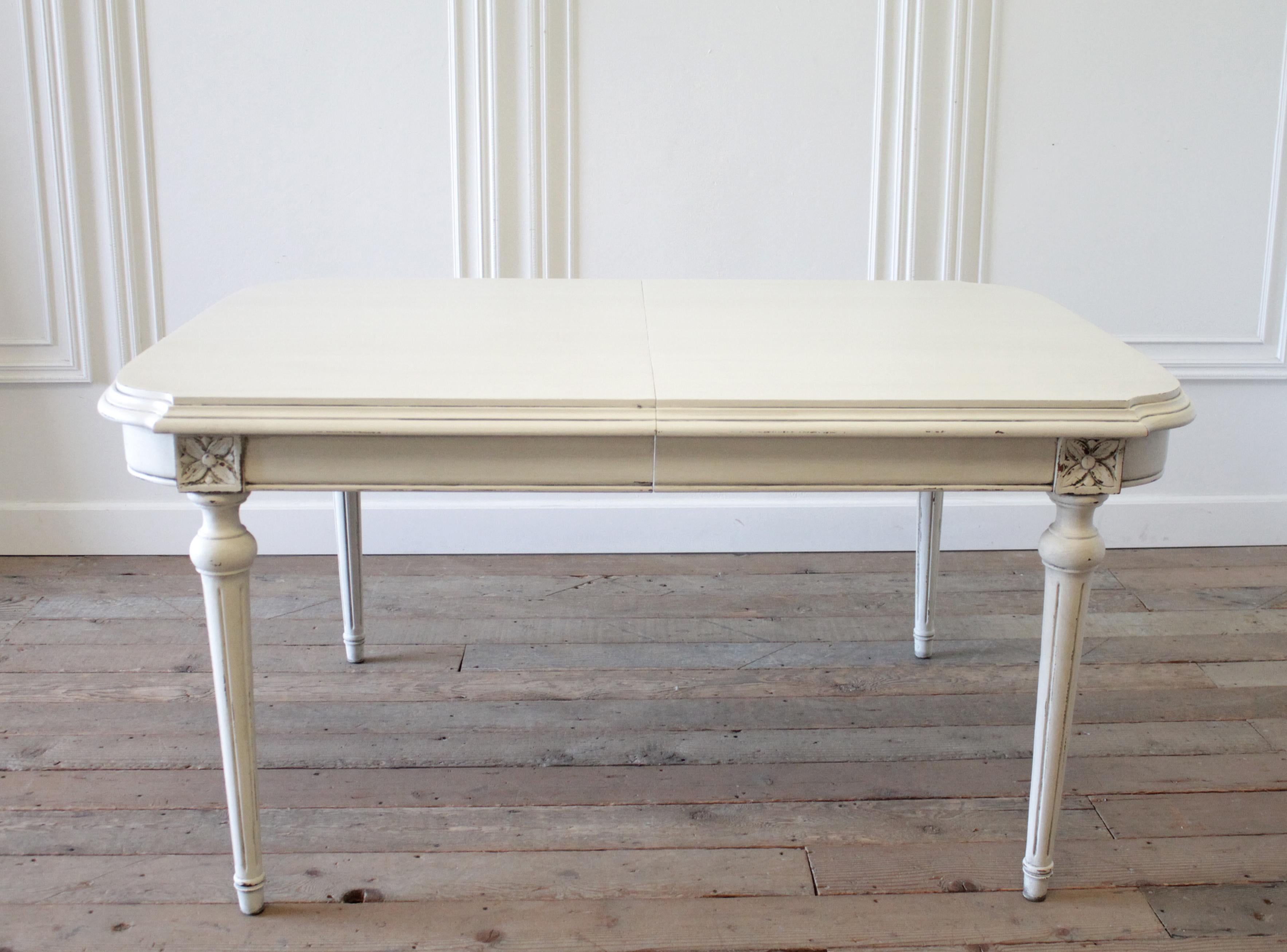20th Century Louis XVI Style Dining Table with Leaf 2