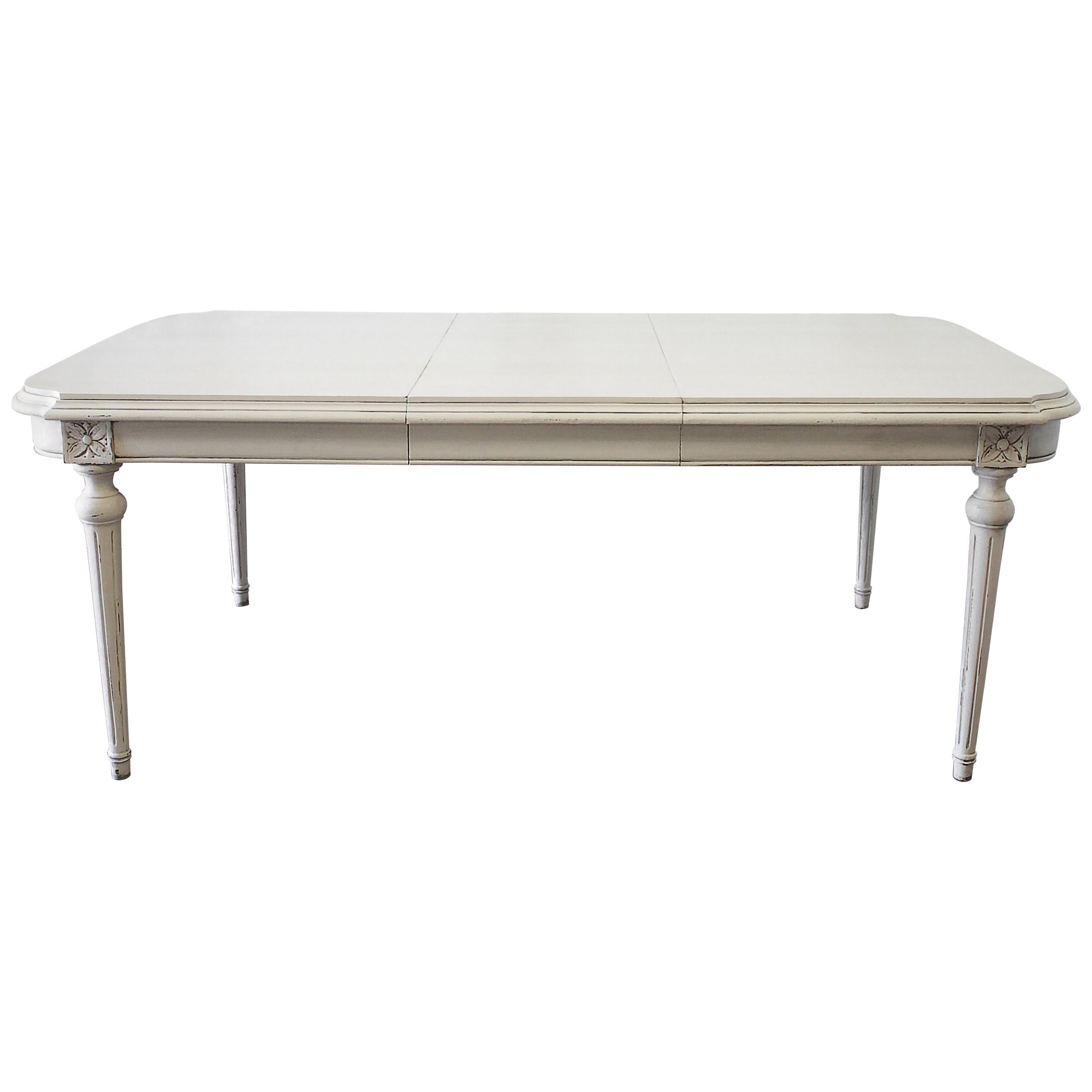 20th Century Louis XVI Style Dining Table with Leaf