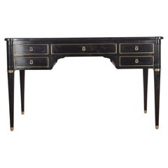 20th Century Louis XVI Style Ebonised Writing Desk
