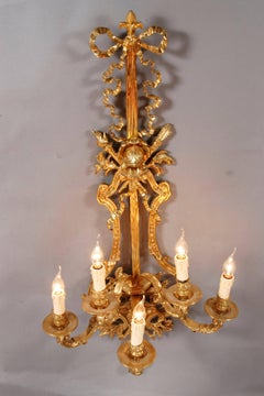 Applique à cinq branches de style Louis XVI du XXe siècle