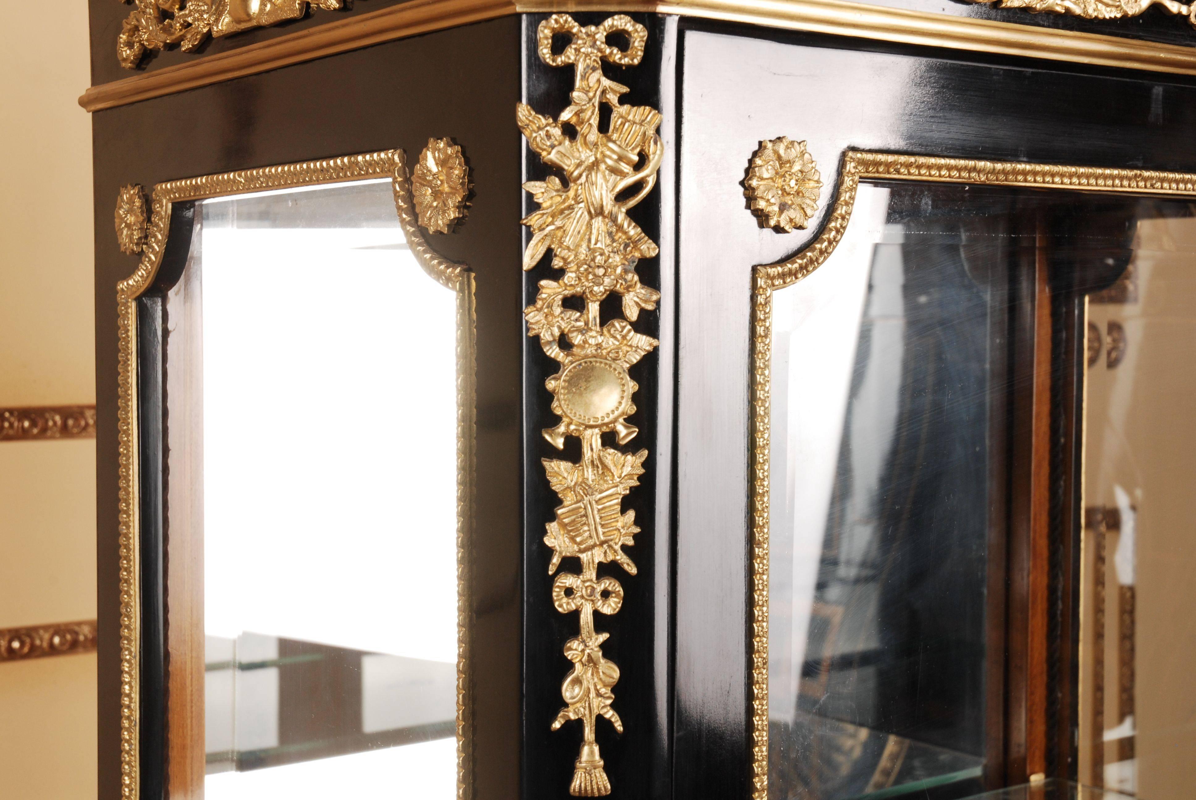 Bronze 20th Century Louis XVI Style French Vitrine For Sale