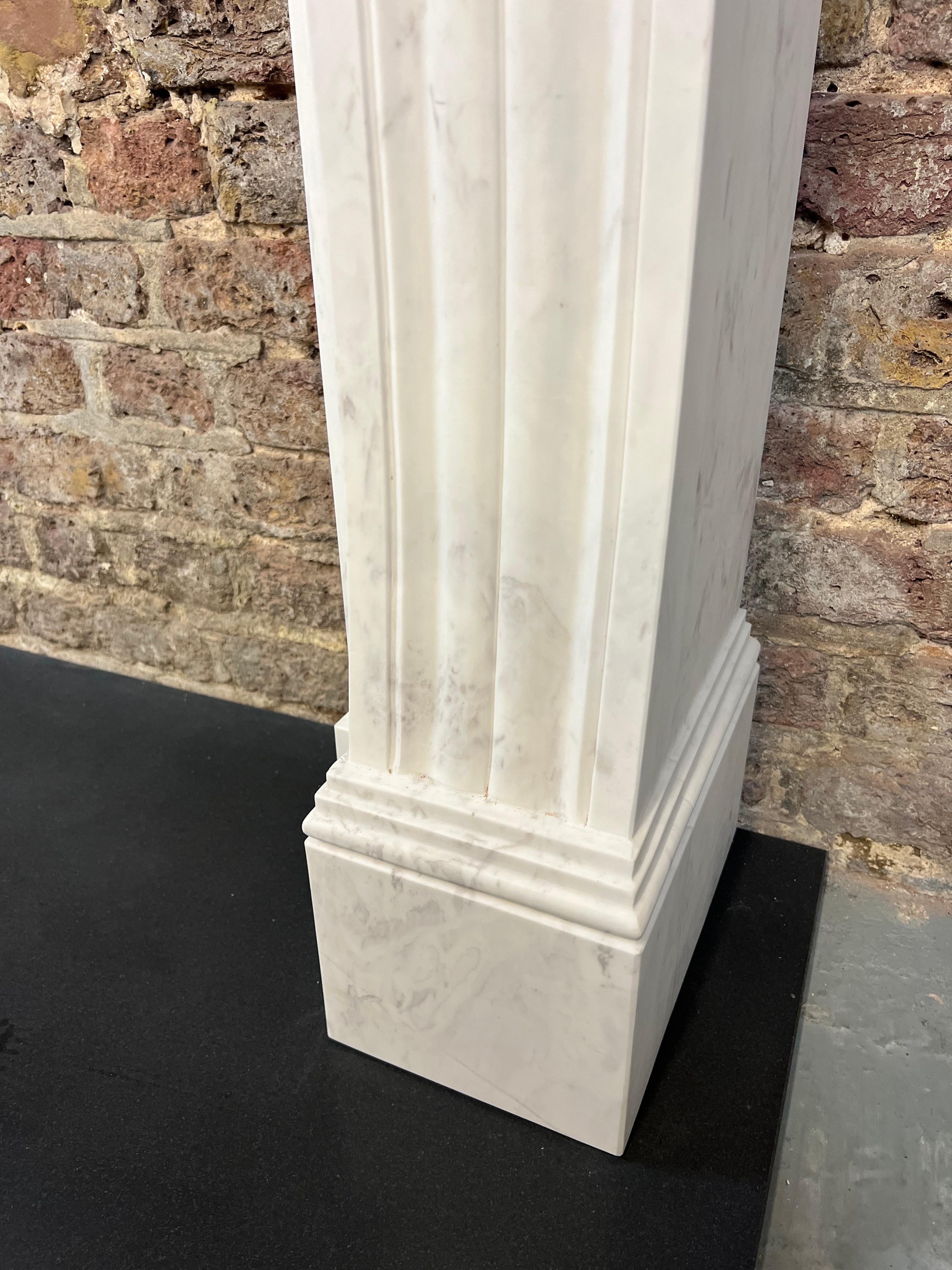 20th Century Louis XVI Style Marble Fireplace Mantlepiece 5