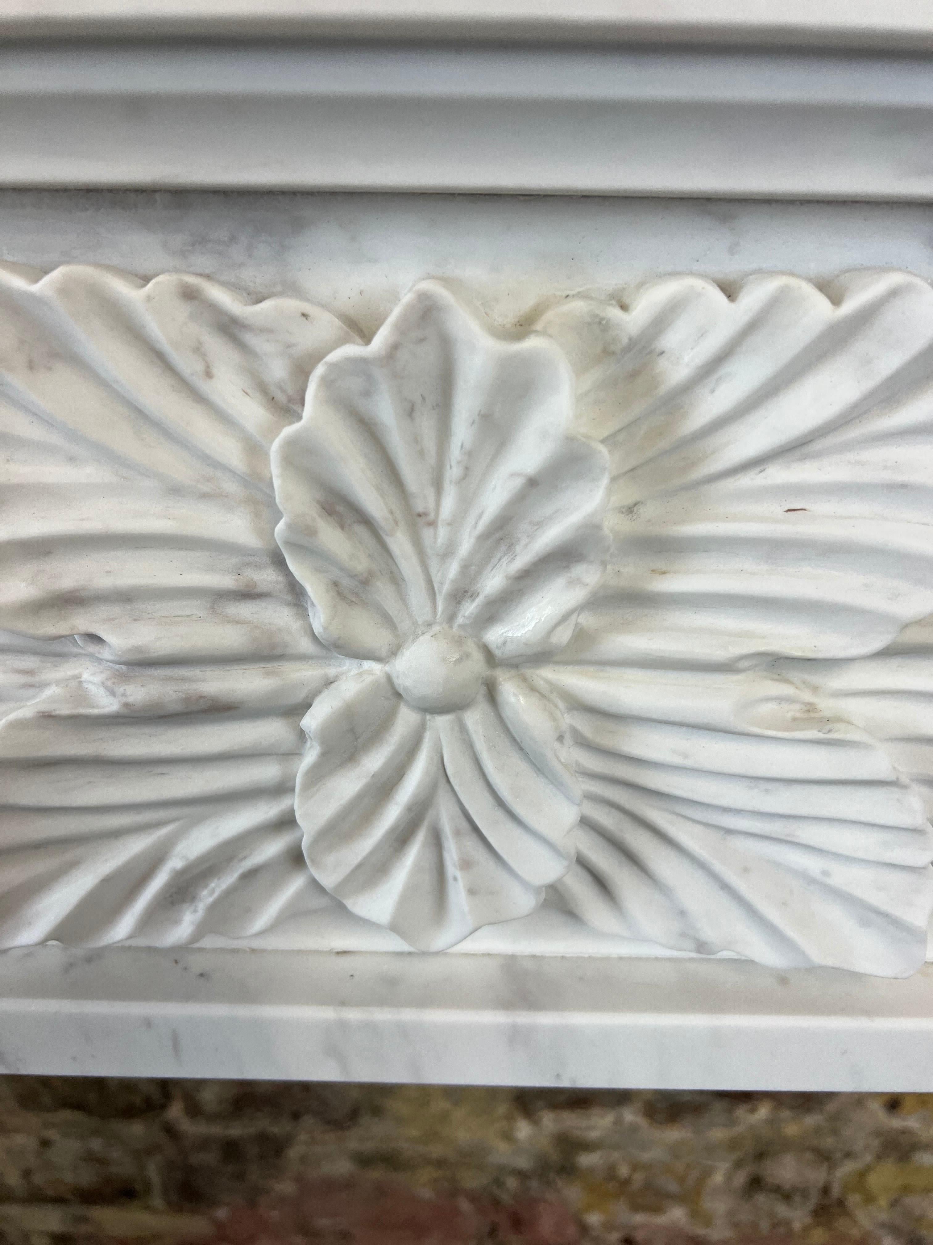 20th Century Louis XVI Style Marble Fireplace Mantlepiece 13