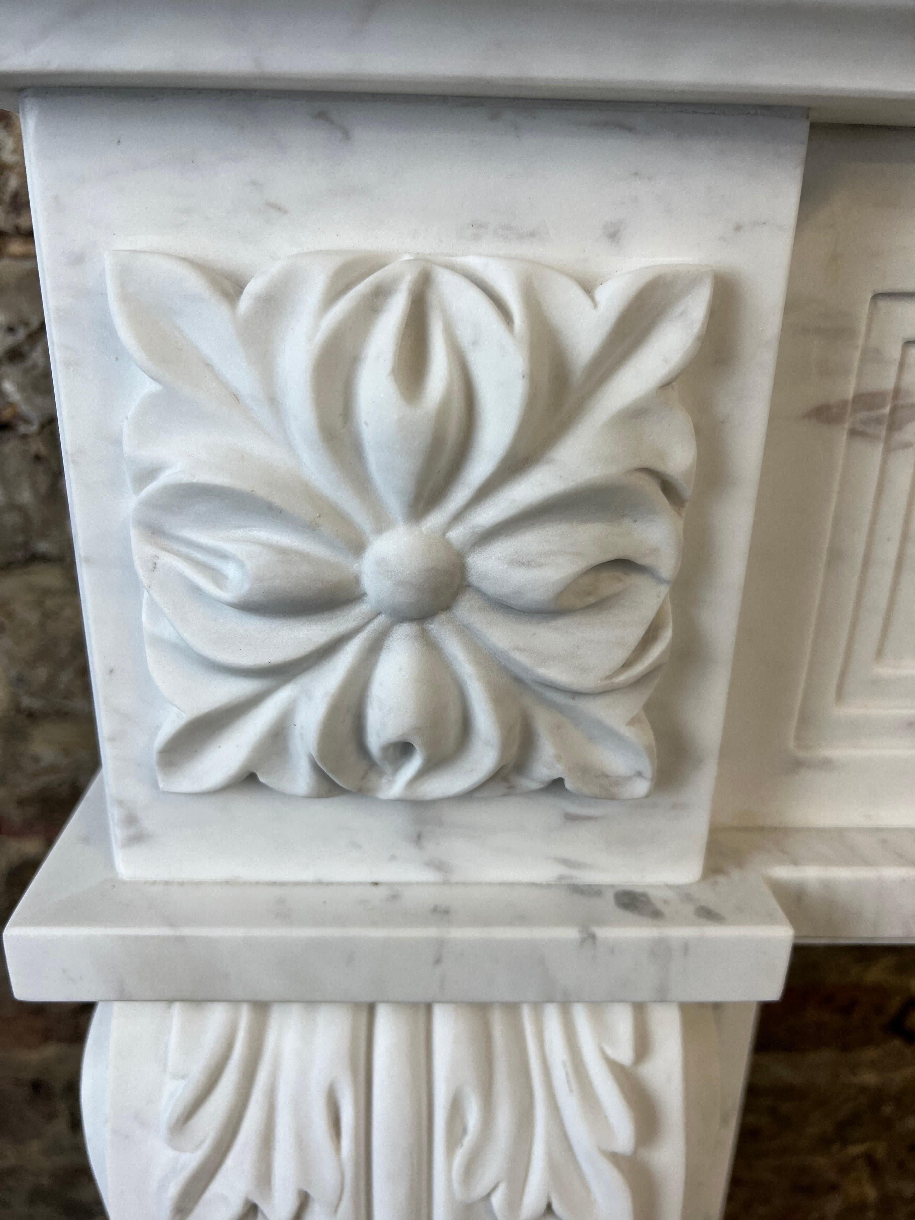 20th Century Louis XVI Style Marble Fireplace Mantlepiece 2