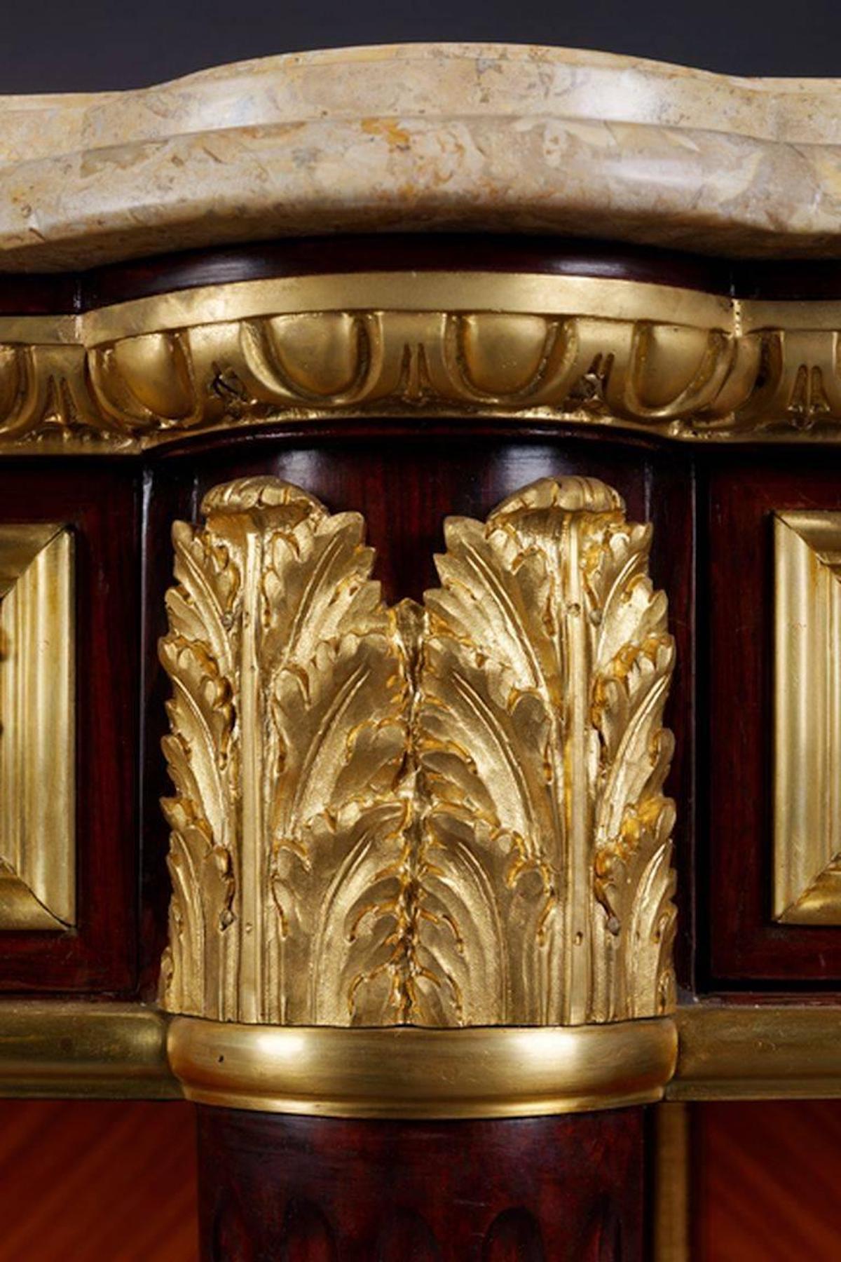 Bronzo 20° secolo, Meuble D'appui Credenza Sideboard in stile Luigi XVI in vendita