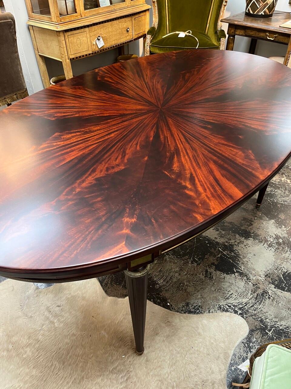 French 20th Century Louis XVI Style Oval Dining Table For Sale