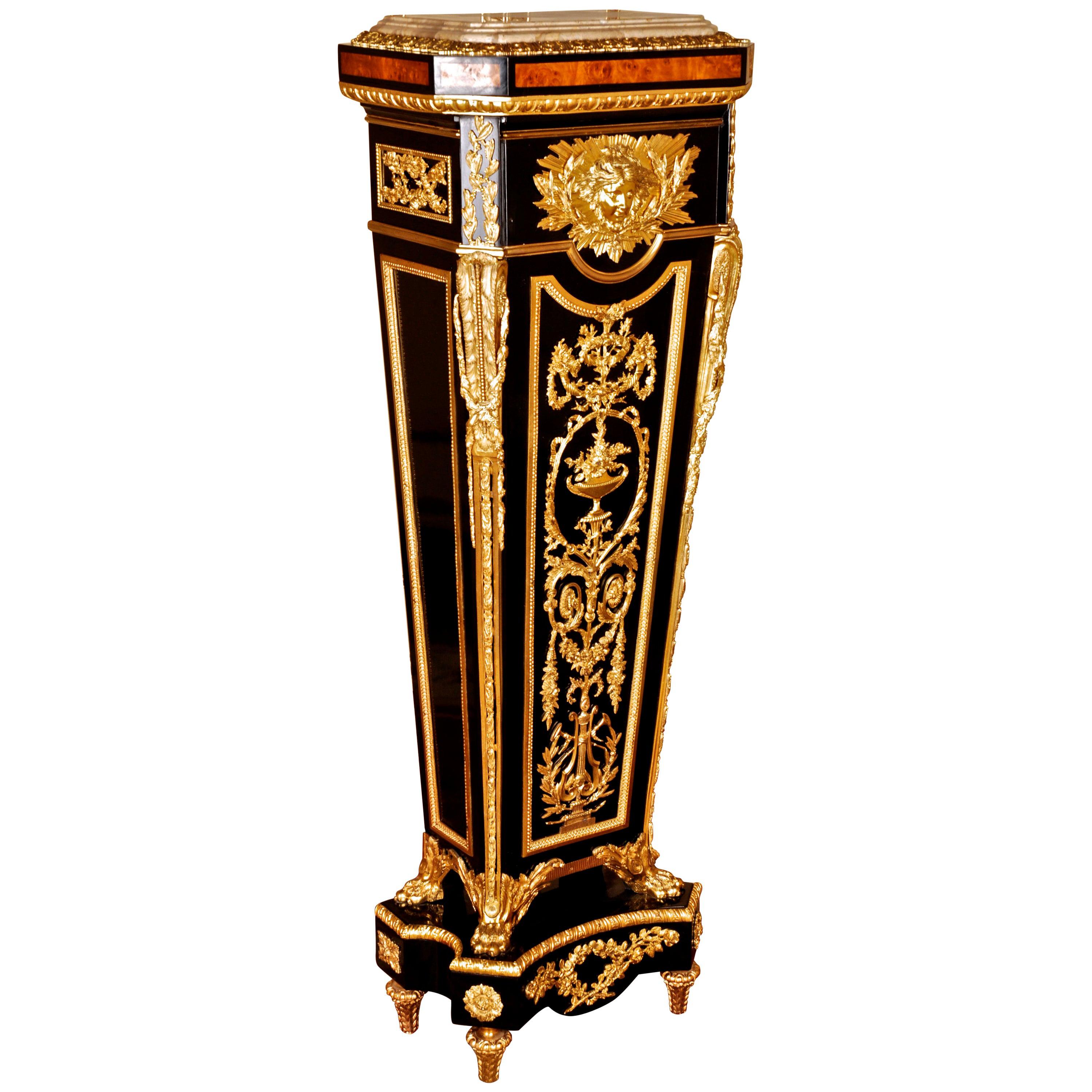 20th Century Louis XVI Style Pedestal after Jean Henri Riesener For Sale