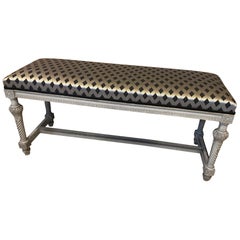 20th Century Louis XVI Style Reupholstered Bench, 1900s