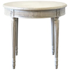 20th Century Louis XVI Style Round Side Table