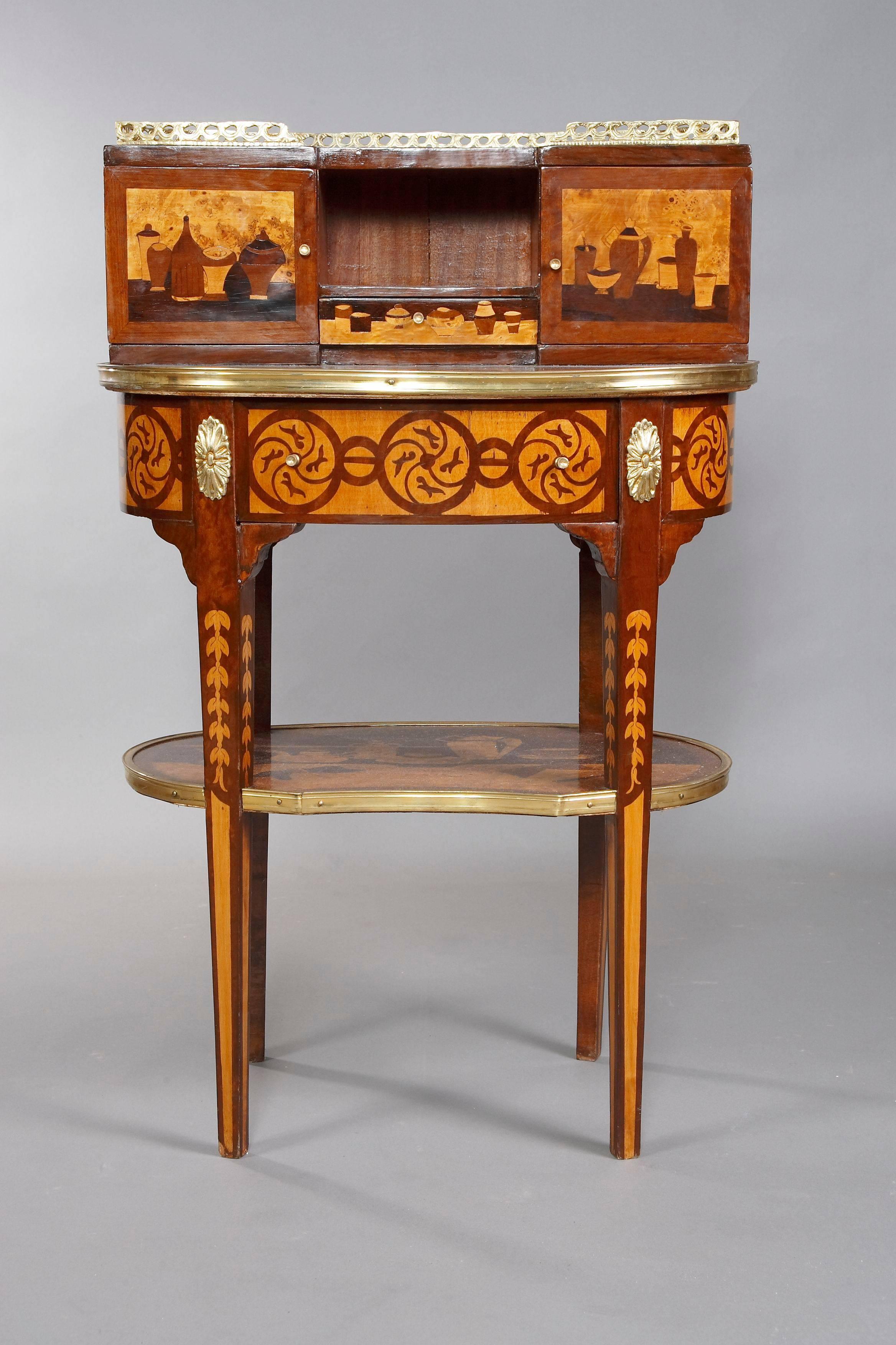 Wood 20th Century Louis XVI Style Secretaire after Charles Topino For Sale