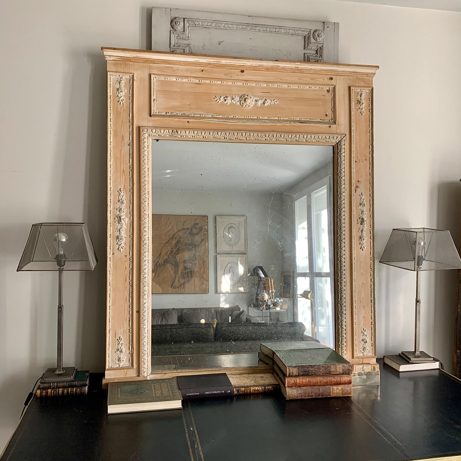 20th Century Louis XVI Style Trumeau Mirror 9