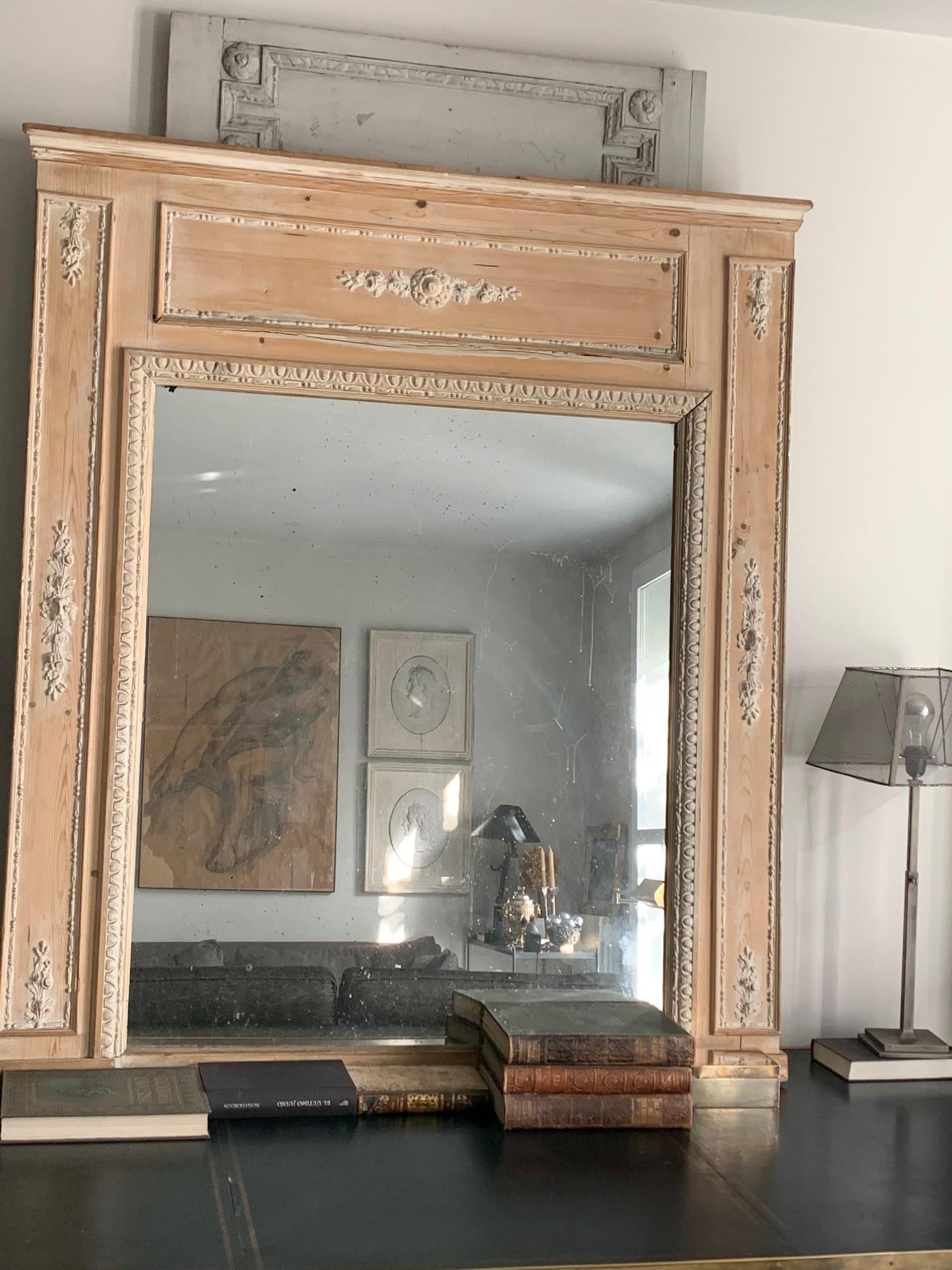 20th Century Louis XVI Style Trumeau Mirror 10