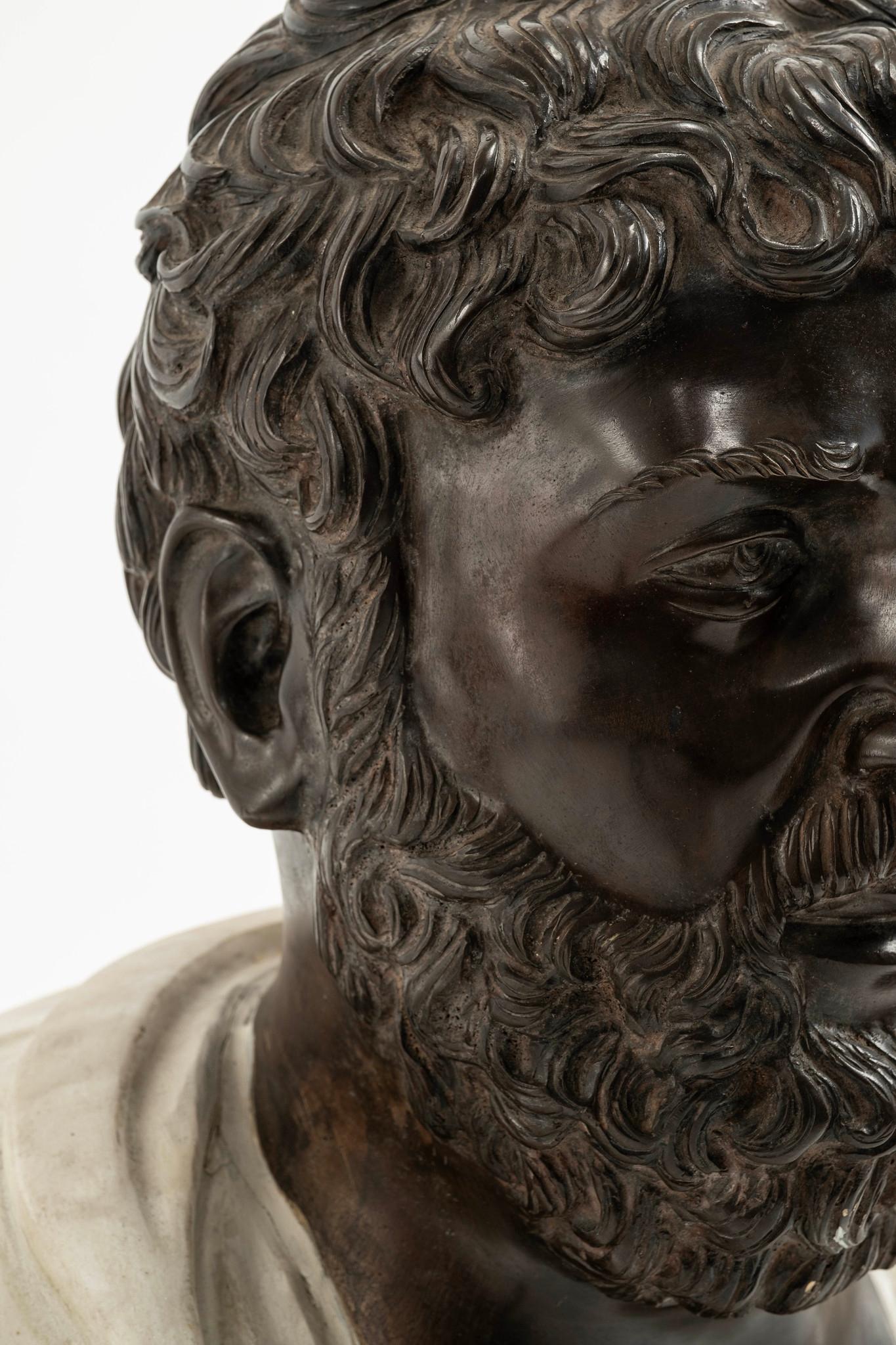 Bronze des 20. Jahrhunderts Lucius Verus und Marcus Aurelius Marmor  Römische Büsten im Angebot 6