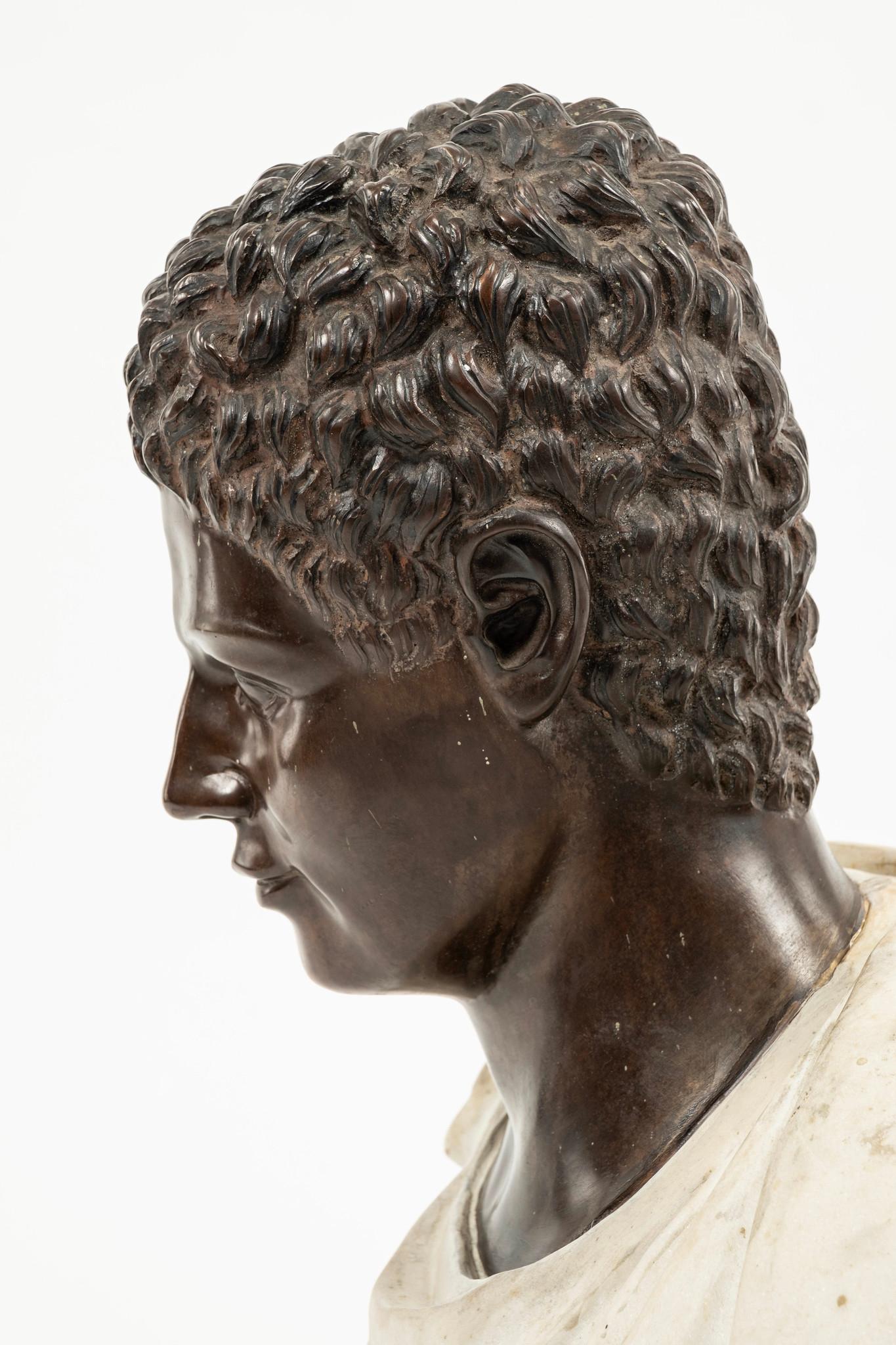 Bronze des 20. Jahrhunderts Lucius Verus und Marcus Aurelius Marmor  Römische Büsten im Angebot 8
