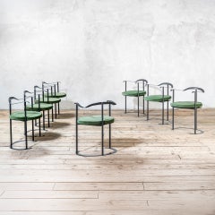 20th Century, Luigi Caccia Dominioni for Azucena 8 Chairs mod. P4 Catilina