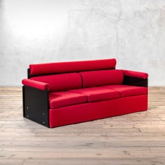 20e siècle, Luigi Caccia Dominioni for Azucena Red Sofa