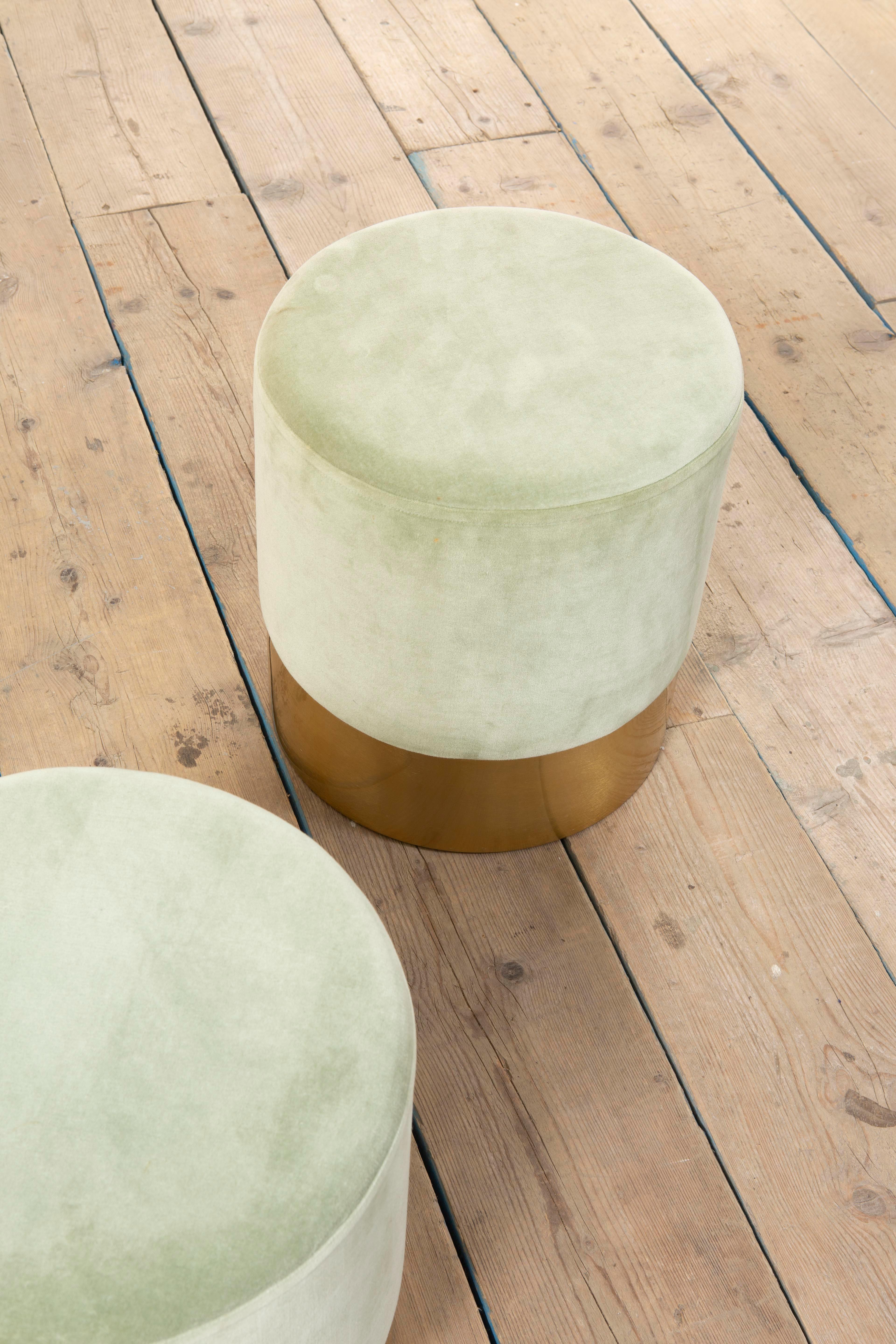 20th Century Luigi Caccia Dominioni Pair of Poufs mod. Cilindro for Azucena, 60s For Sale 6
