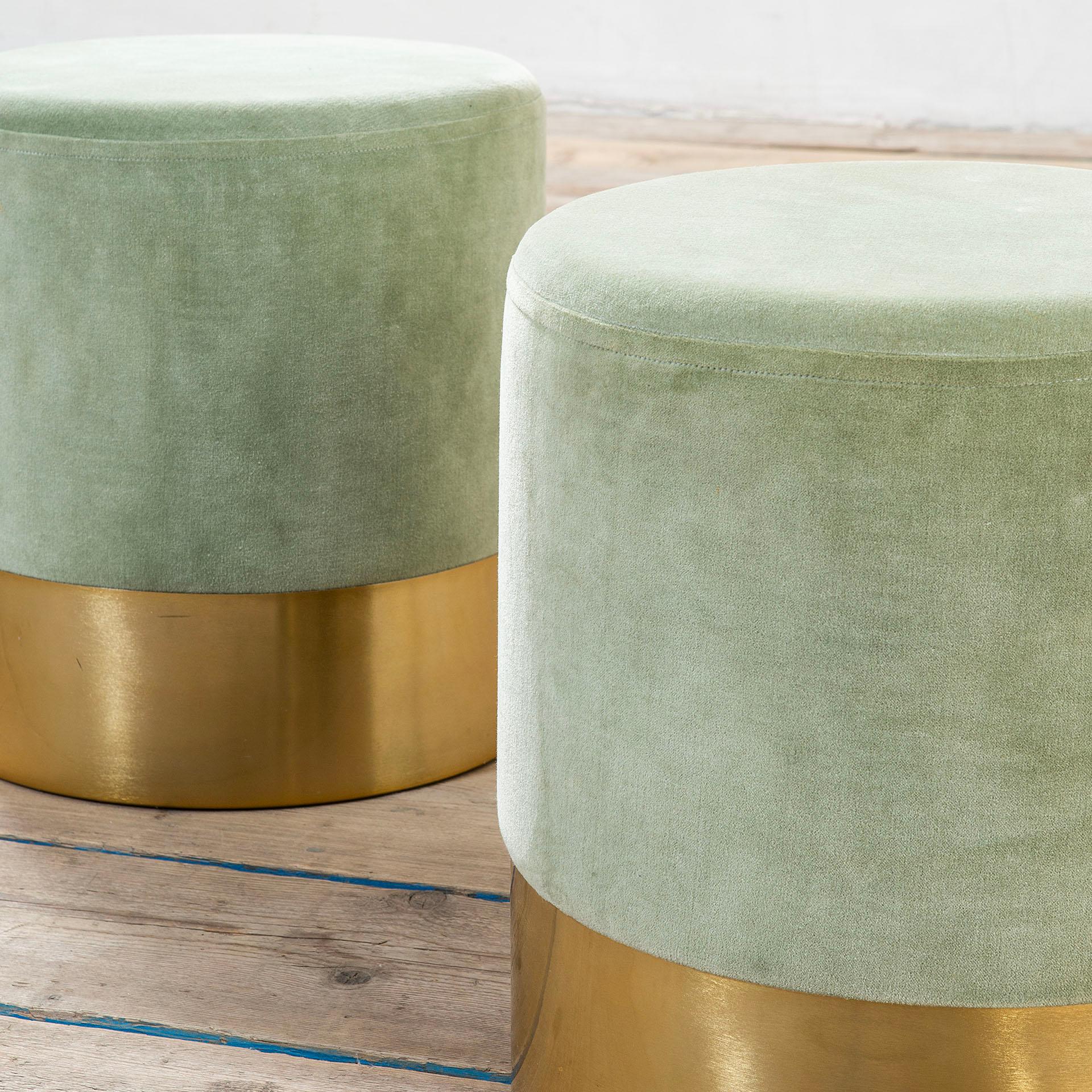 20th Century Luigi Caccia Dominioni Pair of Poufs mod. Cilindro for Azucena, 60s In Good Condition For Sale In Turin, Turin