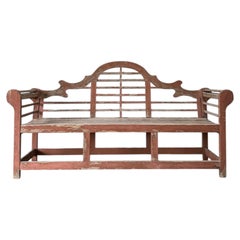 20th Century Lutyens Style Garden Bench with Painted Surface