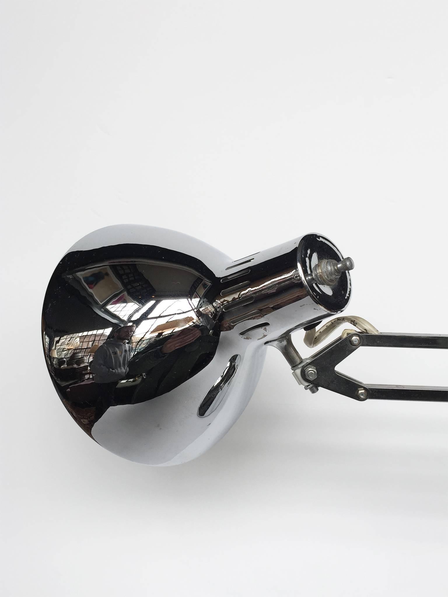 Space Age 20th Century Luxo Articulated Chrome Desk Lamp