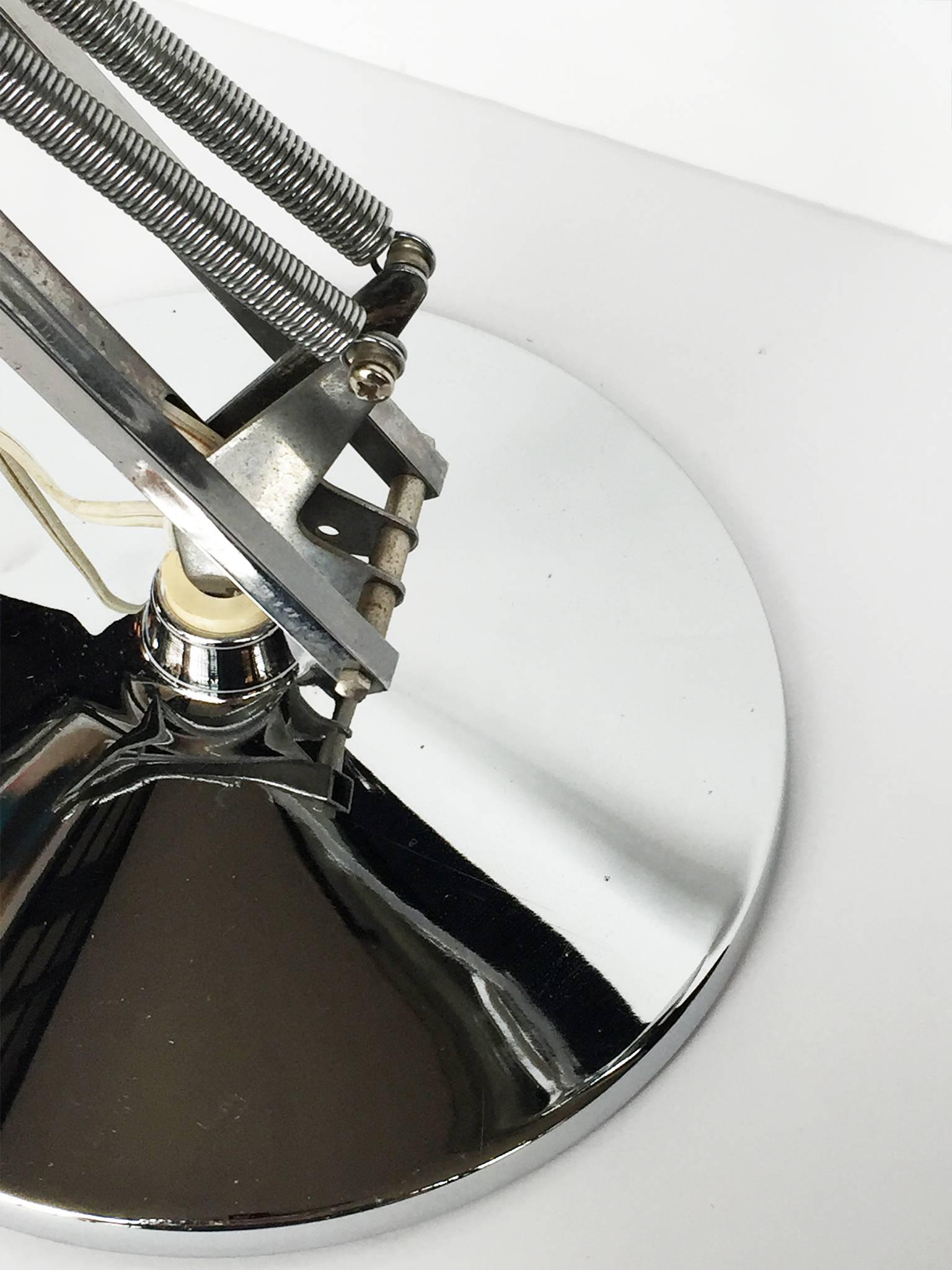 20th Century Luxo Articulated Chrome Desk Lamp 1