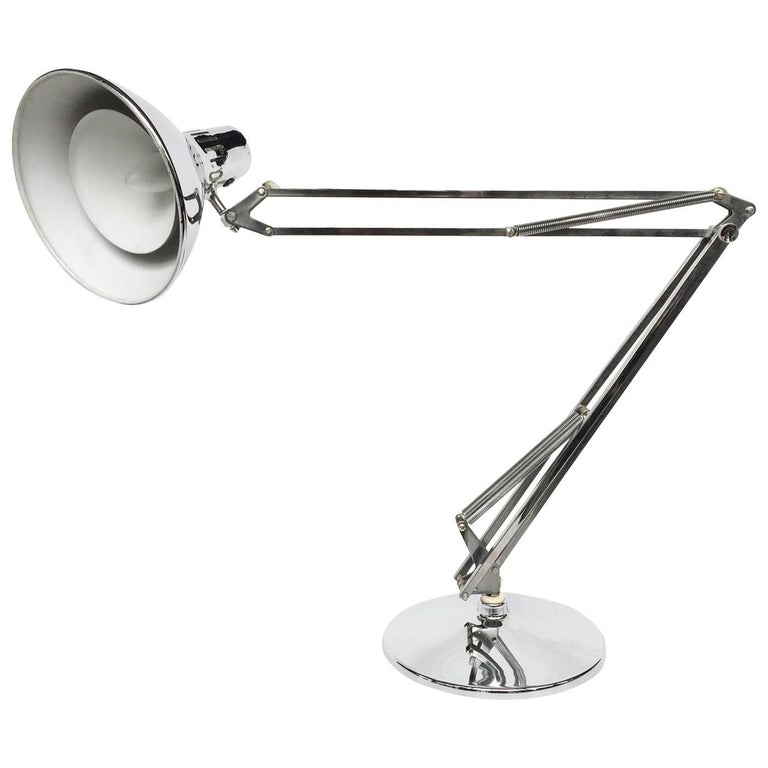 20th Century Luxo Articulated Chrome Desk Lamp at 1stDibs articulated