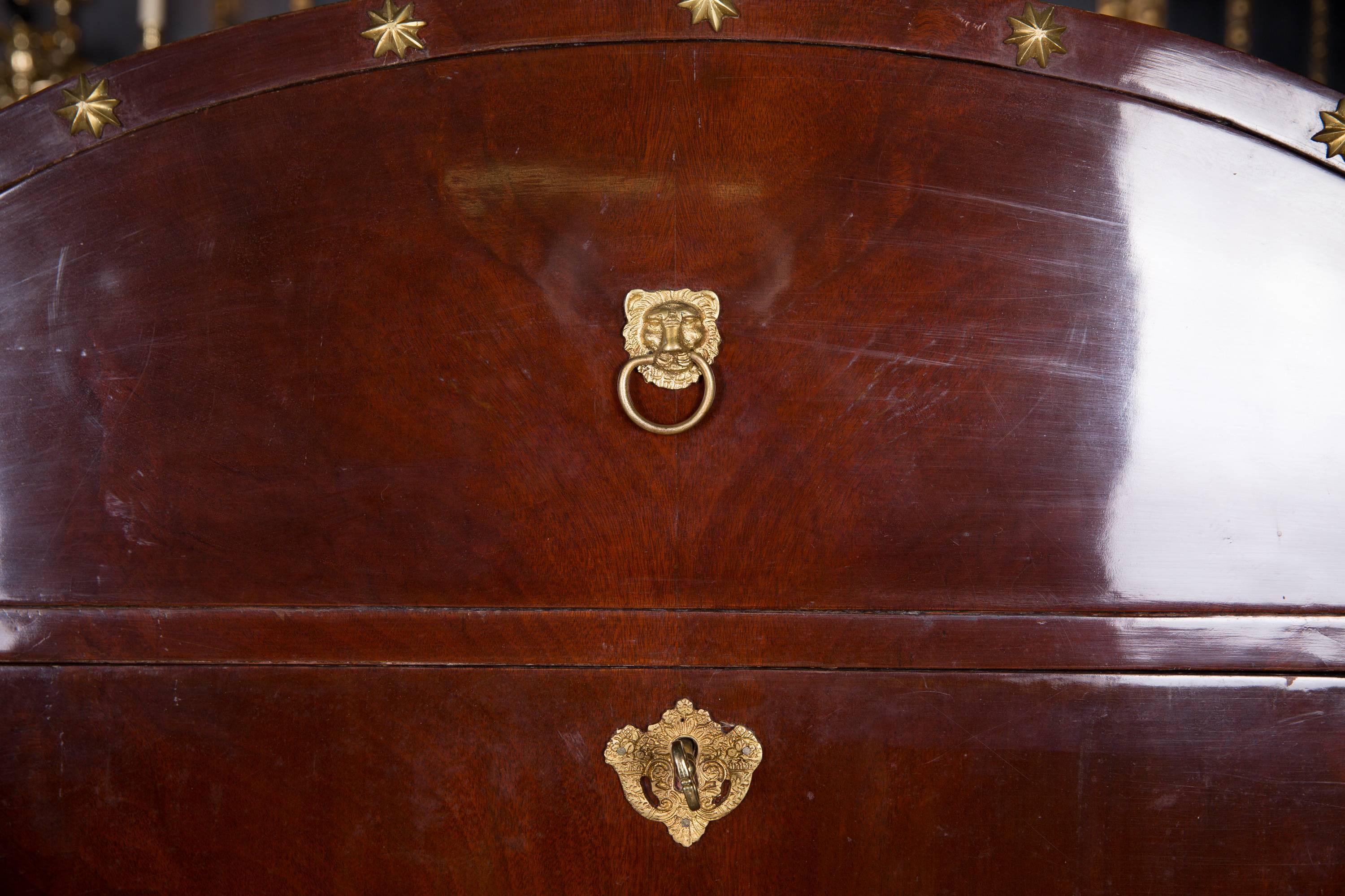 Secrétaire Lyra de Vienne du 20ème siècle en placage d'acajou de style Biedermeier 3