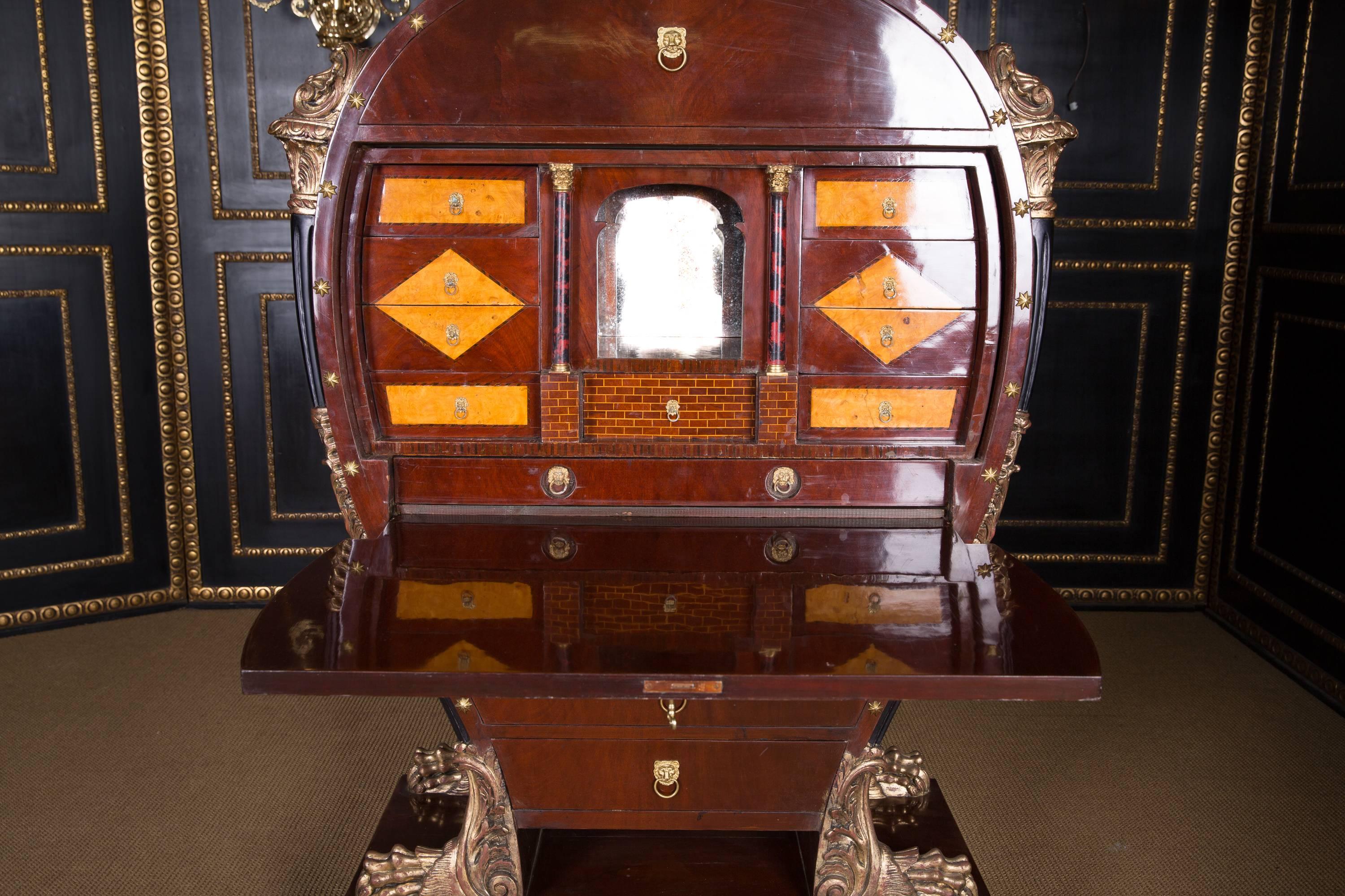 Secrétaire Lyra de Vienne du 20ème siècle en placage d'acajou de style Biedermeier Bon état à Berlin, DE