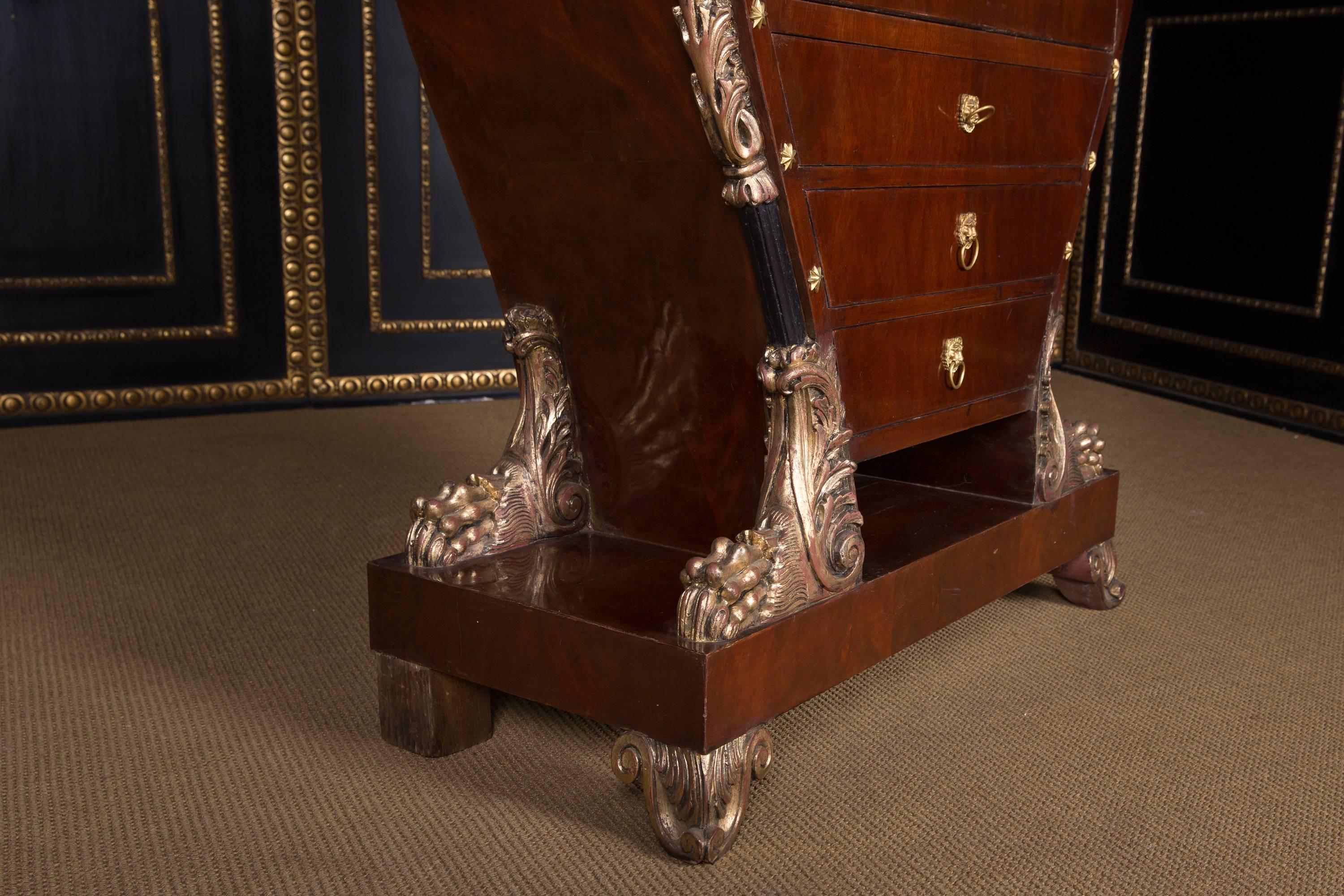Secrétaire Lyra de Vienne du 20ème siècle en placage d'acajou de style Biedermeier 2