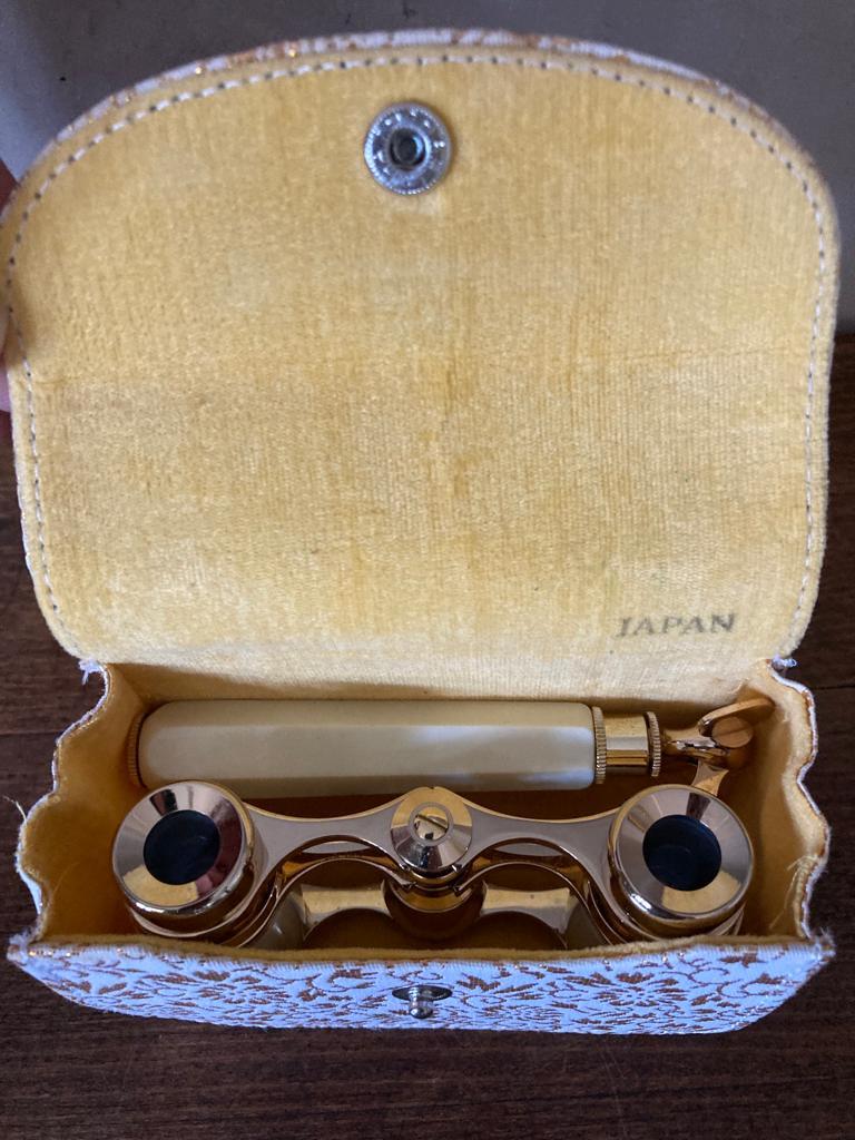 20th Century Made in Japan Brass Opera Binocular, 1950s For Sale 5