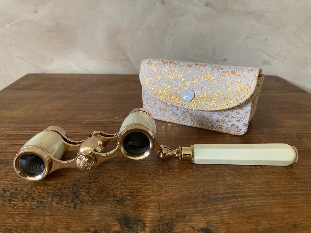 20th Century Made in Japan Brass Opera Binocular, 1950s For Sale 1