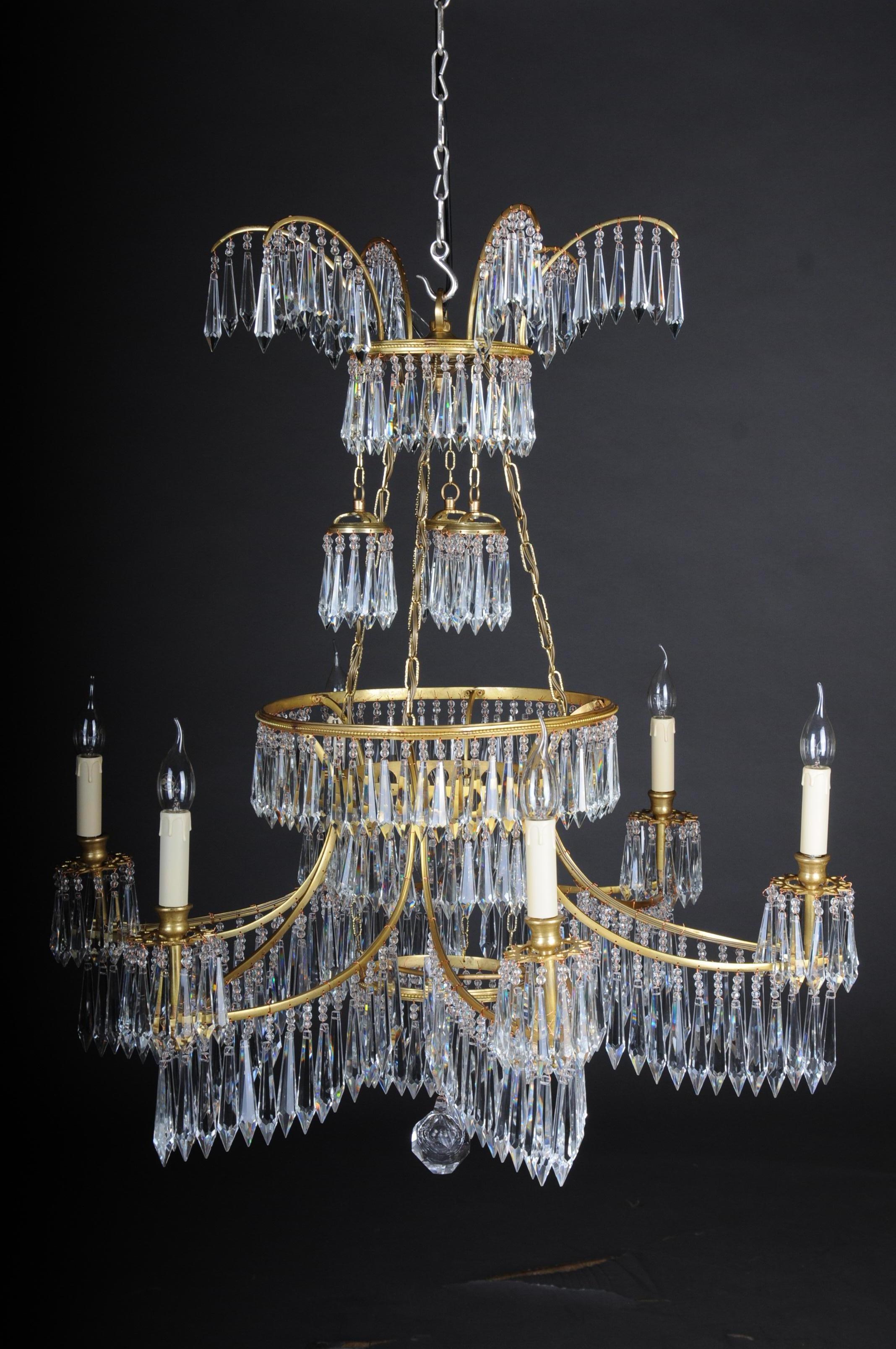 Magnifique couronne de plafond suédoise classique du 20ème siècle, lustre en vente 2