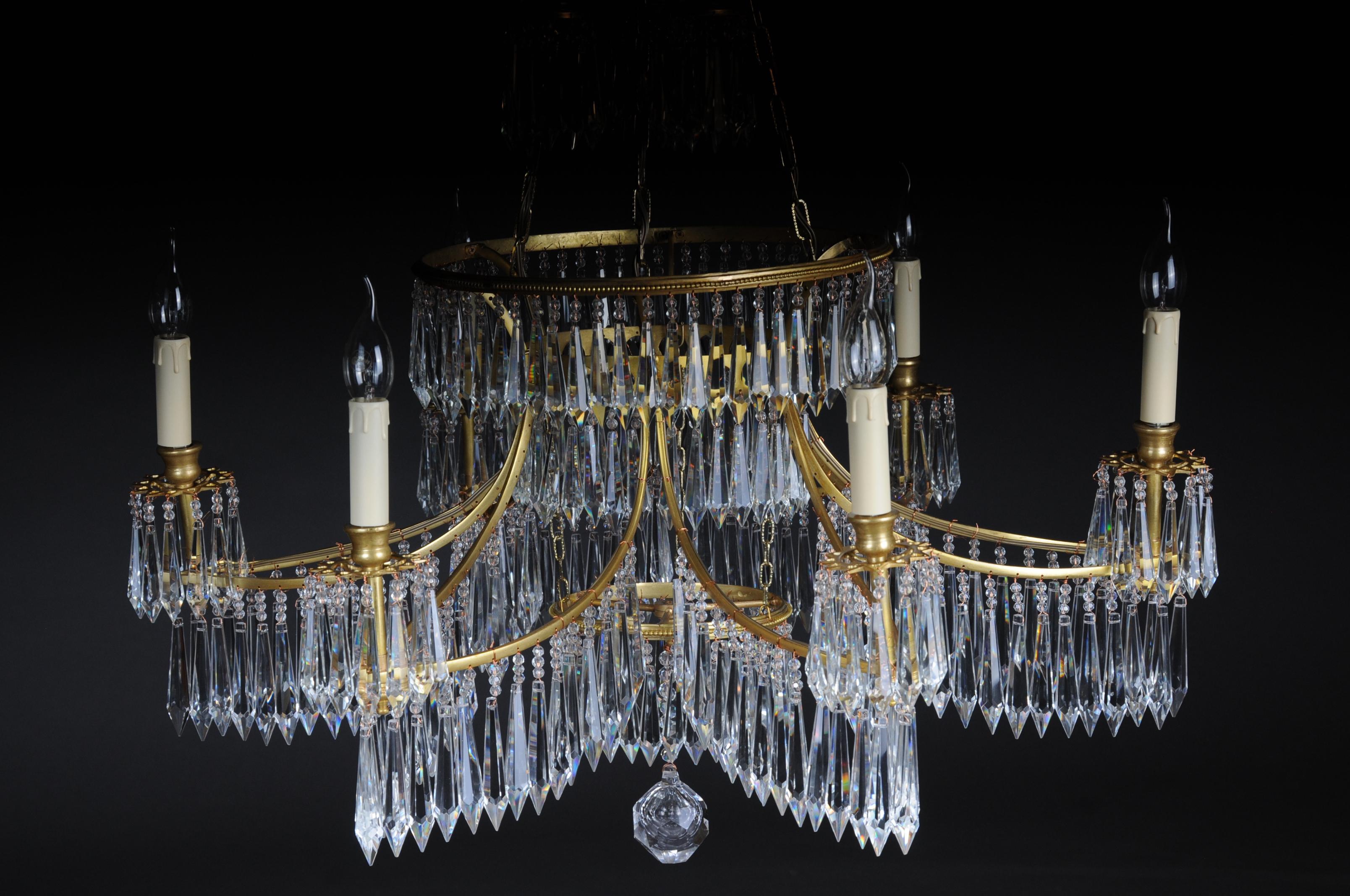 Magnifique couronne de plafond suédoise classique du 20ème siècle, lustre en vente 4