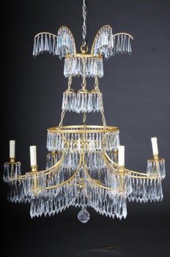 20th Century Magnificent, Classical Swedish Ceiling Crown, Chandelier