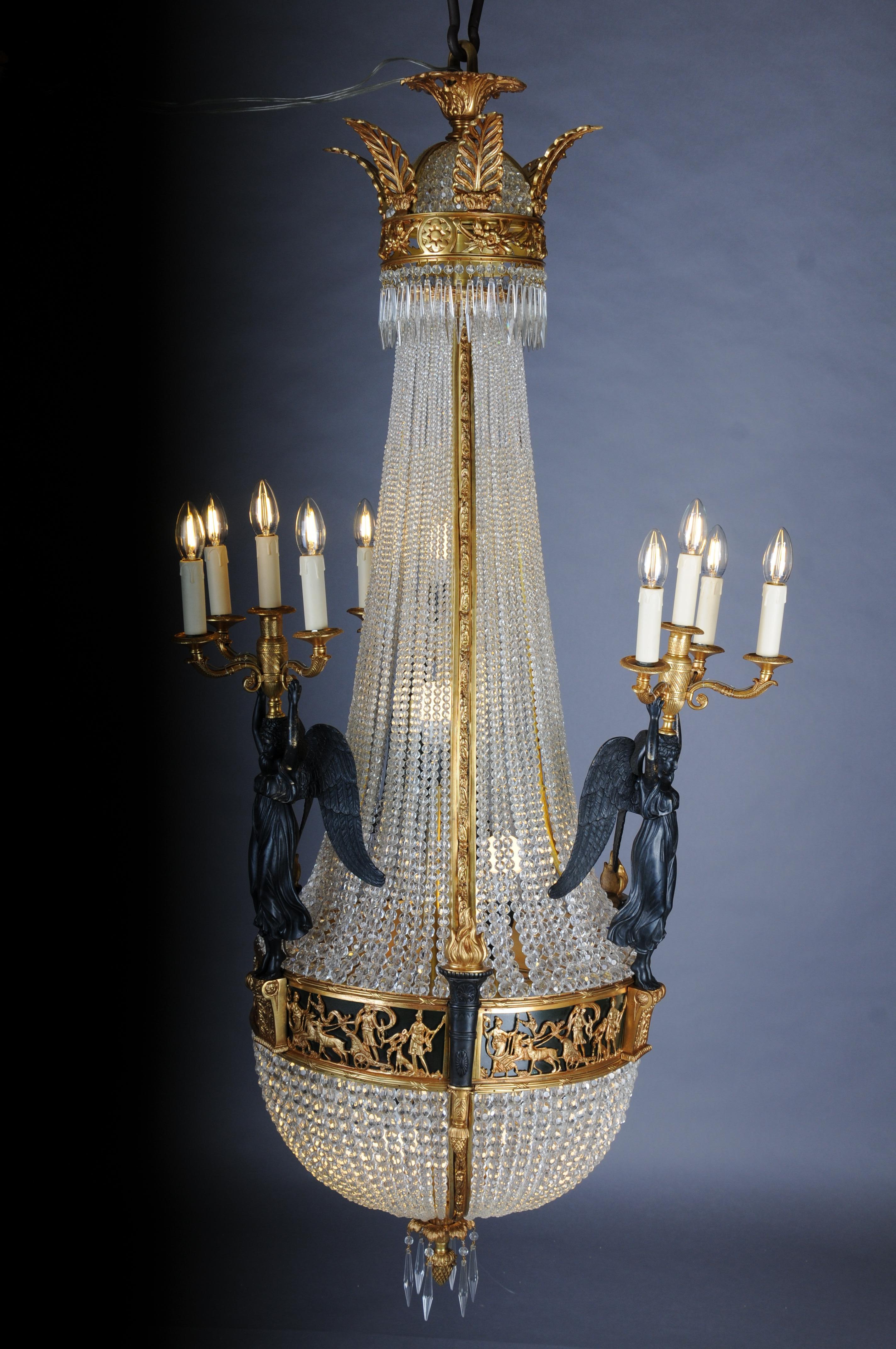 20th Century Magnificent Empire Victoria Chandelier after Pierre Philippe Thomir For Sale 5