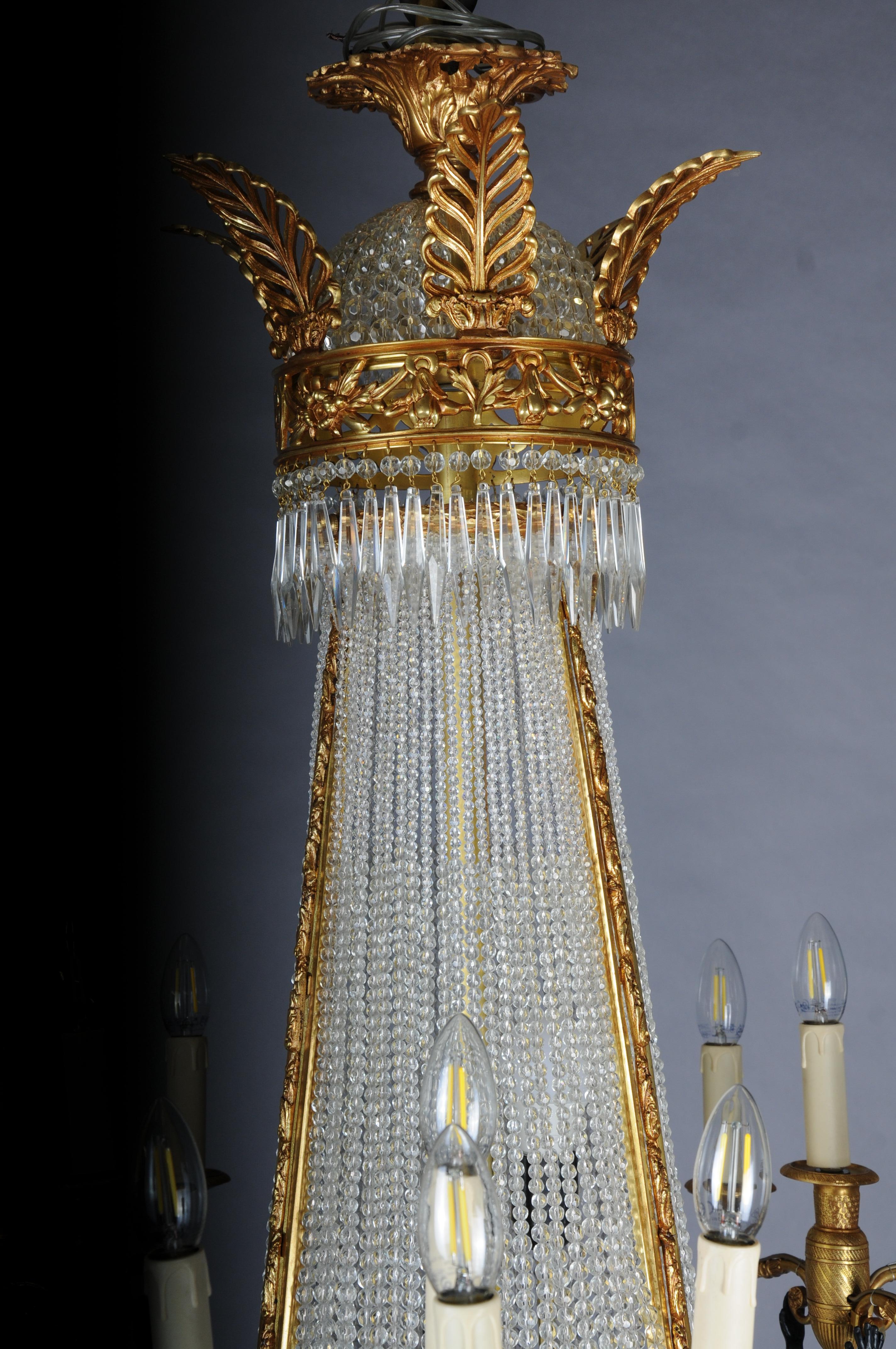 French 20th Century Magnificent Empire Victoria Chandelier after Pierre Philippe Thomir For Sale