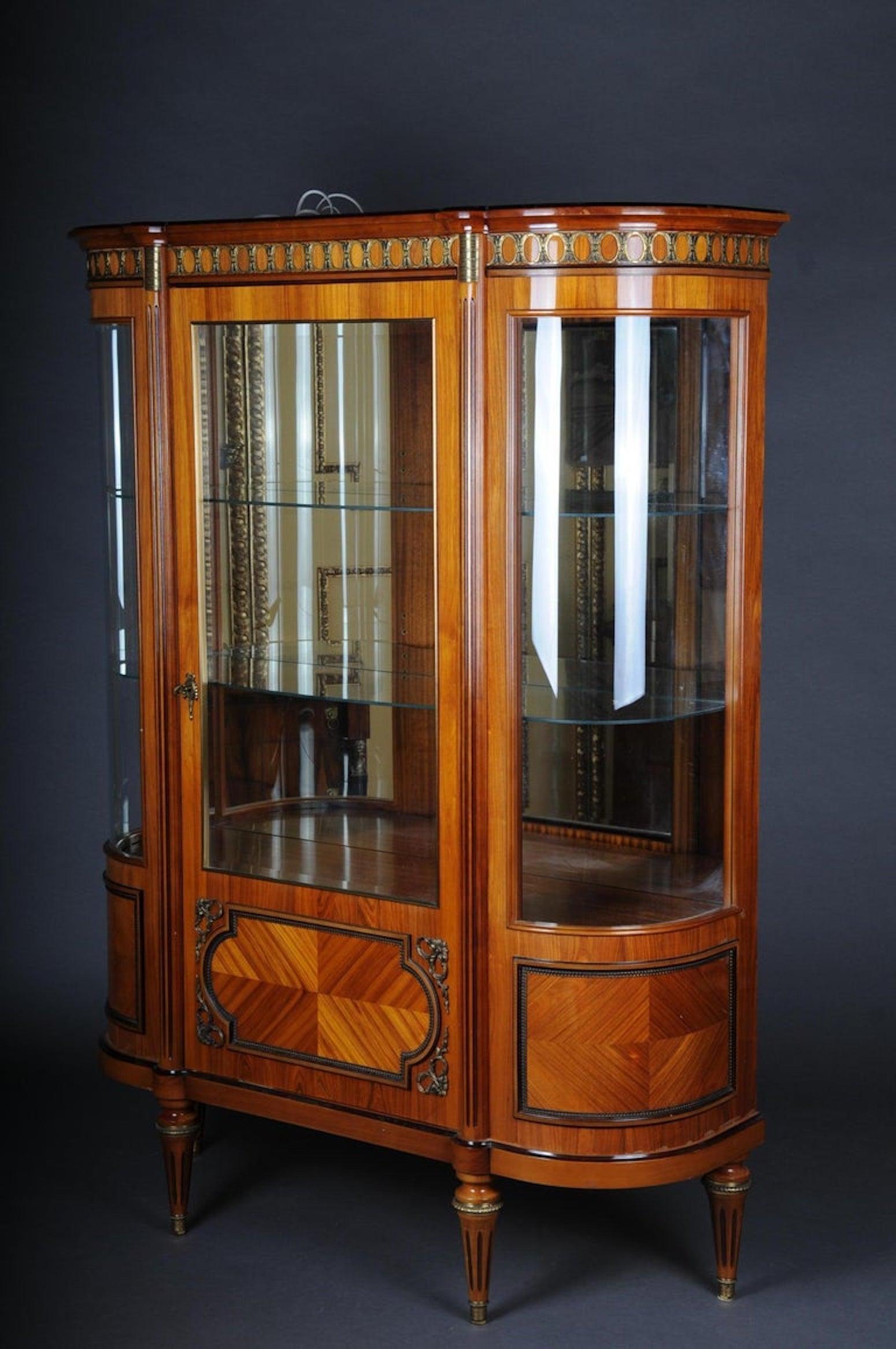 20th Century Magnificent French Louis XVI Style Display Cabinet For Sale 11
