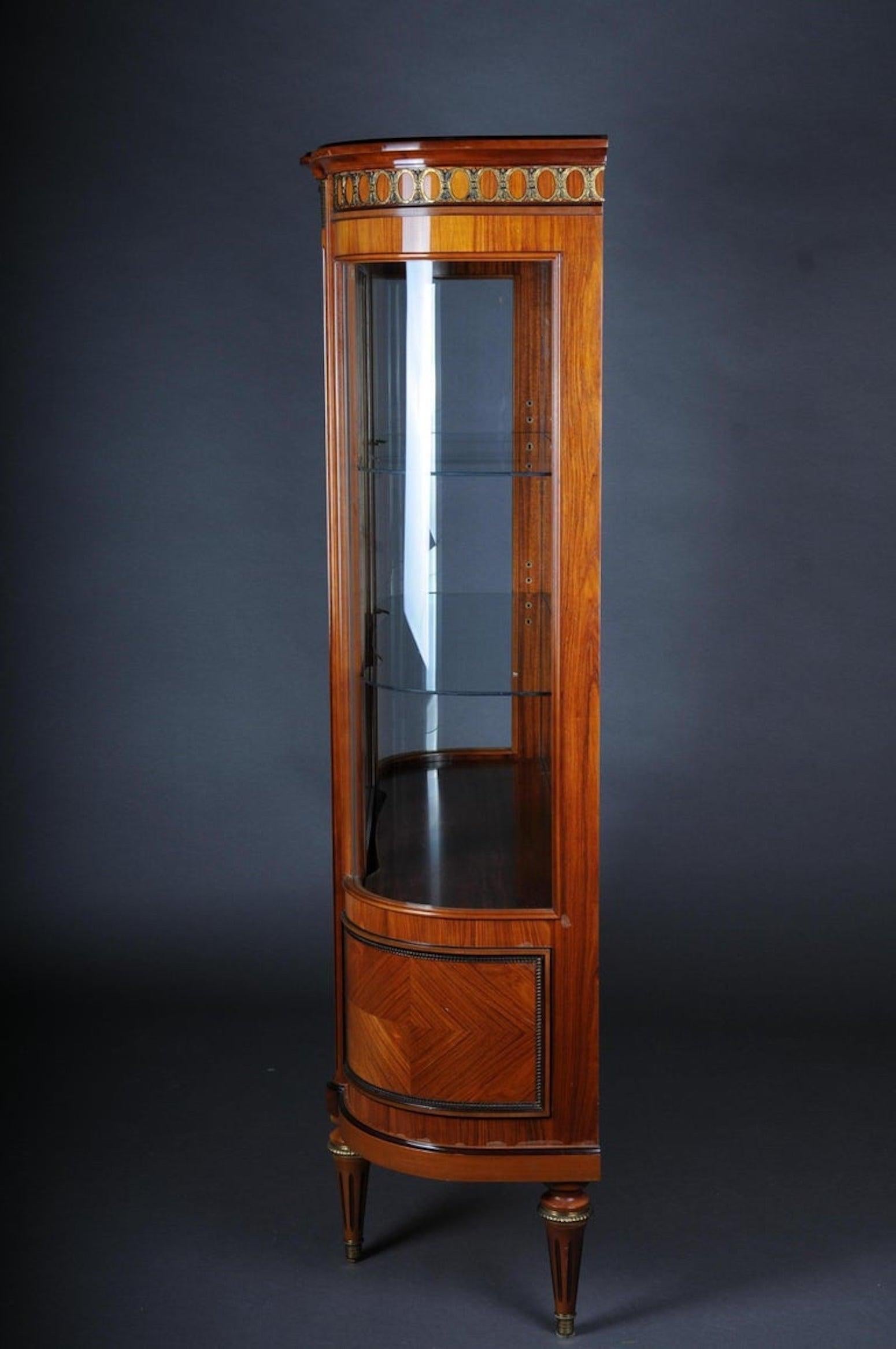20th Century Magnificent French Louis XVI Style Display Cabinet For Sale 12