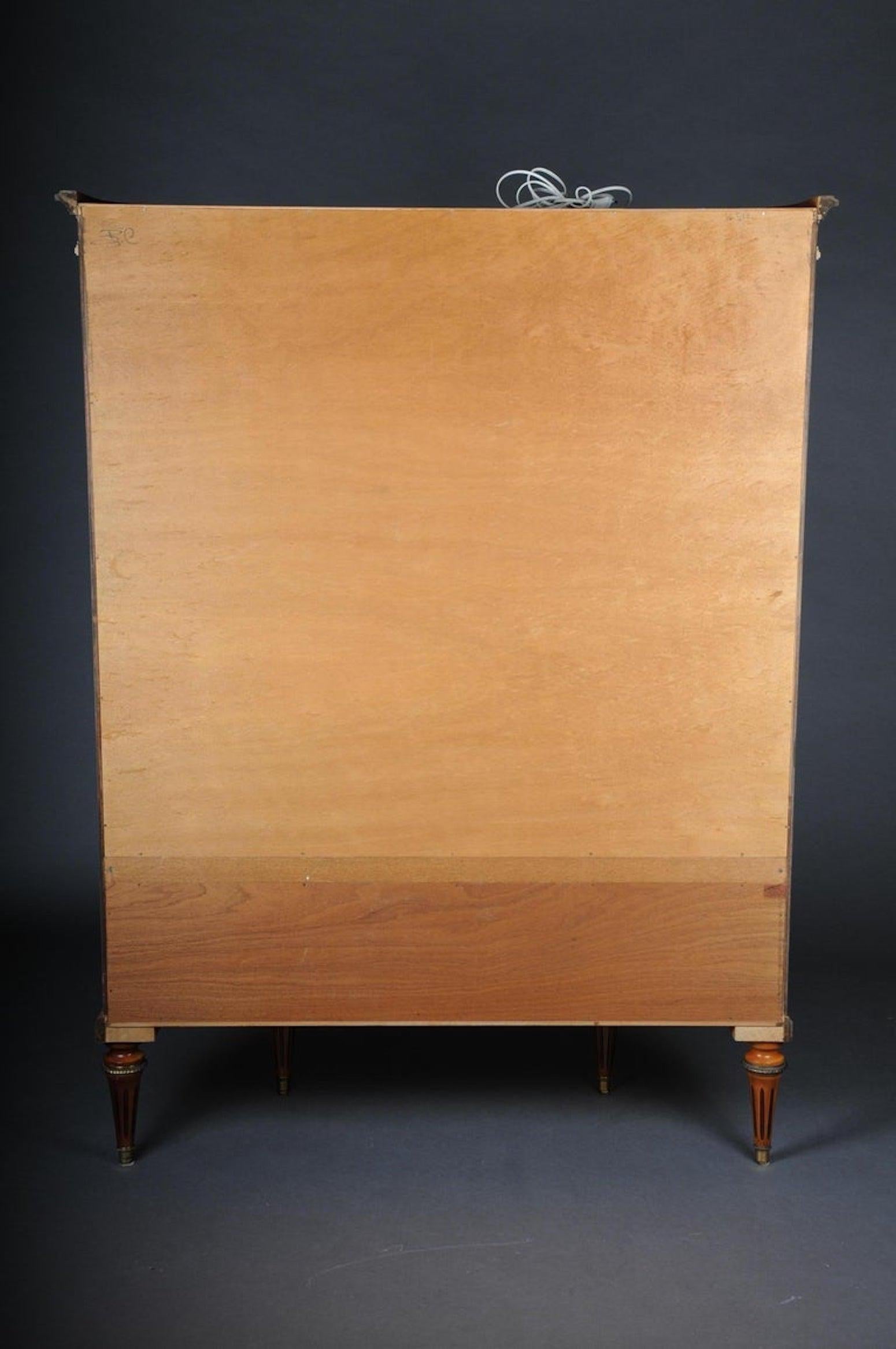 20th Century Magnificent French Louis XVI Style Display Cabinet For Sale 13