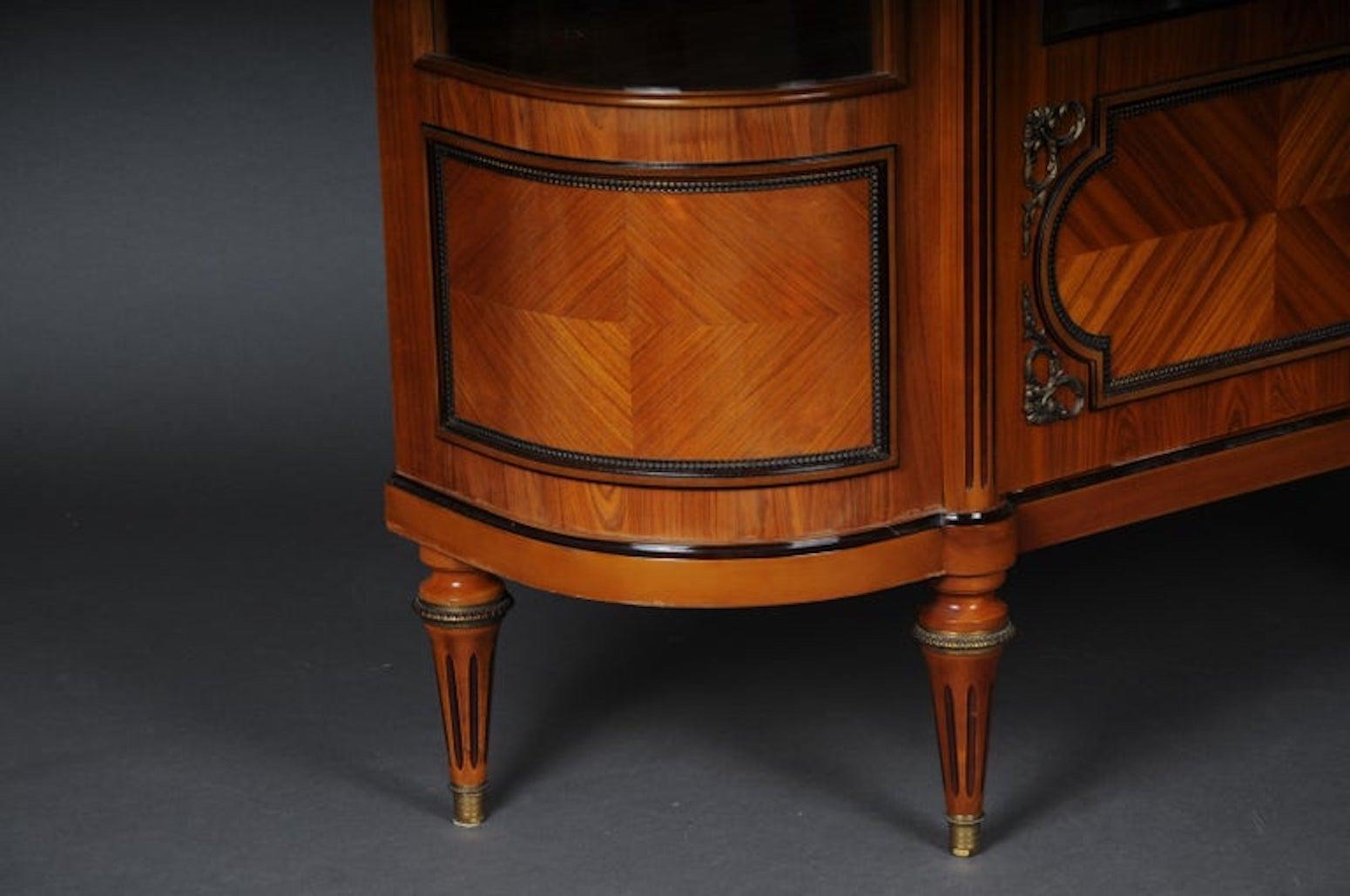 Veneer 20th Century Magnificent French Louis XVI Style Display Cabinet For Sale