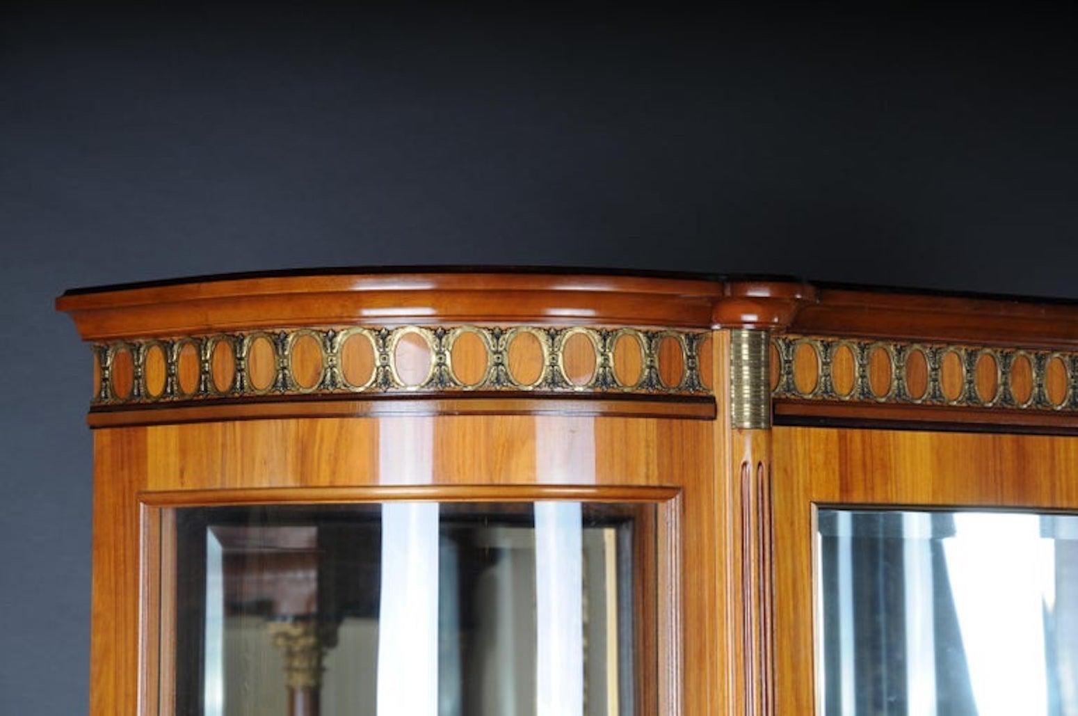 Glass 20th Century Magnificent French Louis XVI Style Display Cabinet For Sale
