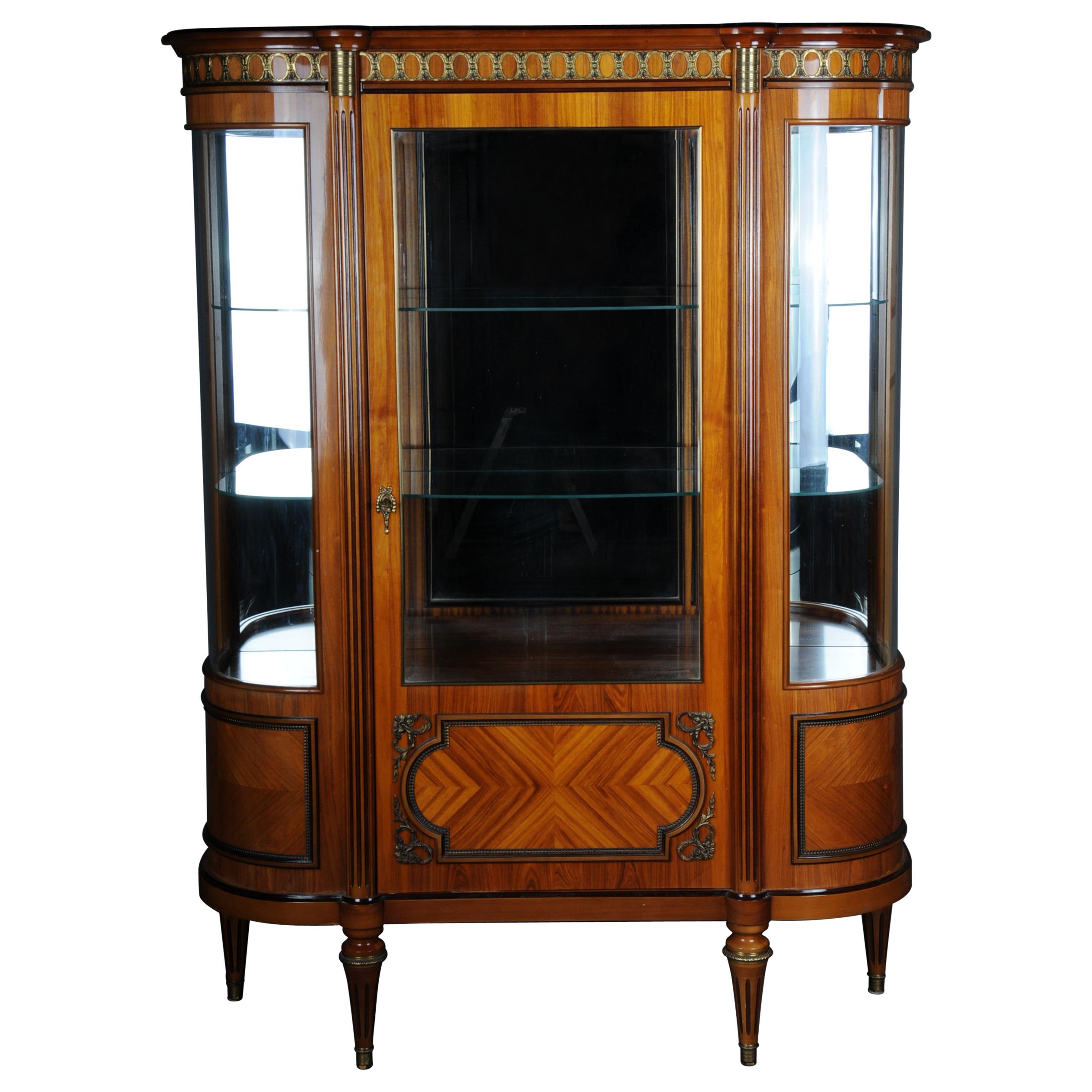 20th Century Magnificent French Louis XVI Style Display Cabinet For Sale