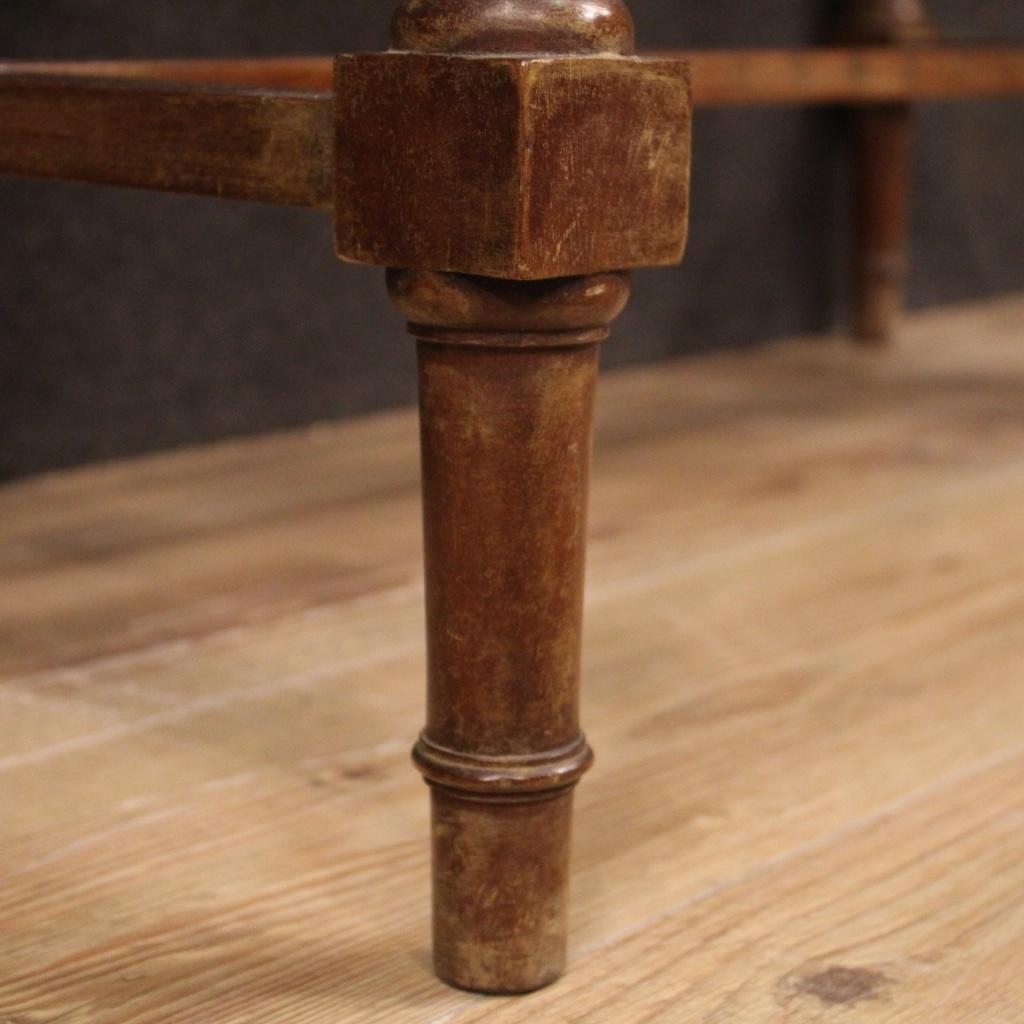 20th Century Inlaid Wood with Marble Top Italian Table, 1920 For Sale 5