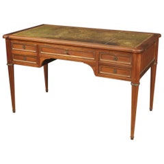 20th Century Mahogany Cherry and Beechwood French Writing Desk, 1950