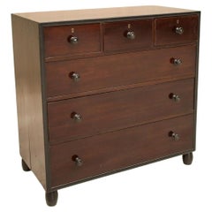 Vintage 20th century Mahogany chest of drawers by Heals