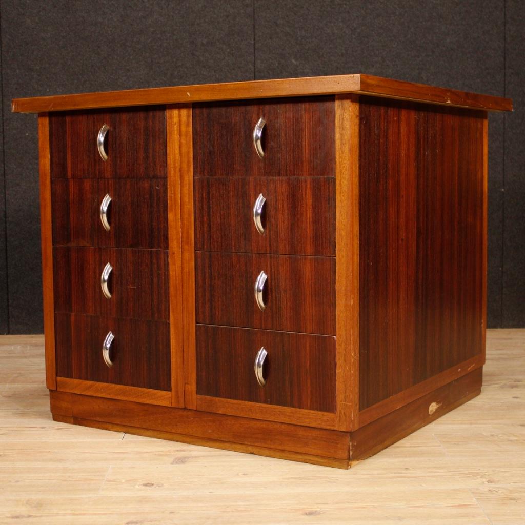  20th Century Mahogany, Palisander Wood French Design Chest of Drawers, 1960s For Sale 1